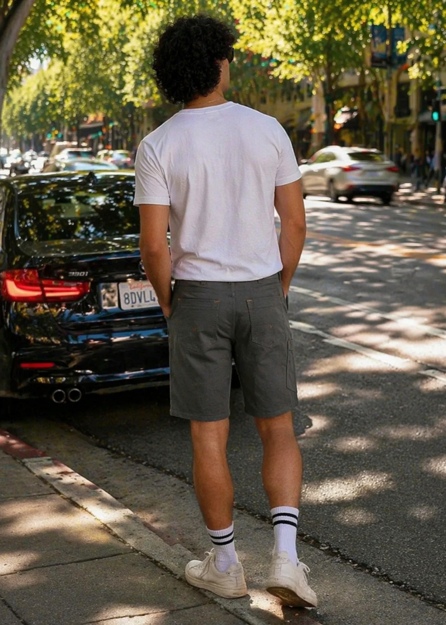 denim Shorts in Dark grey