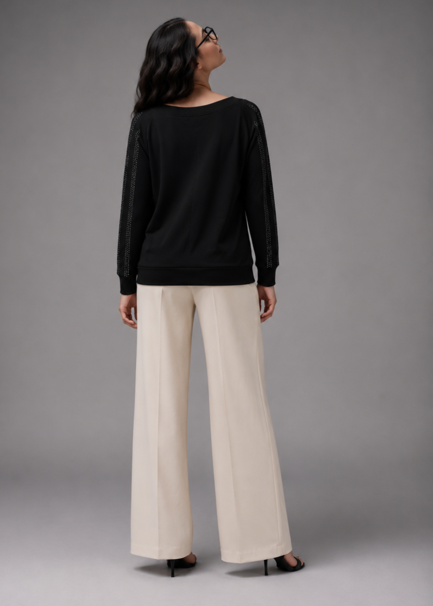 wool Sweatshirt in Black