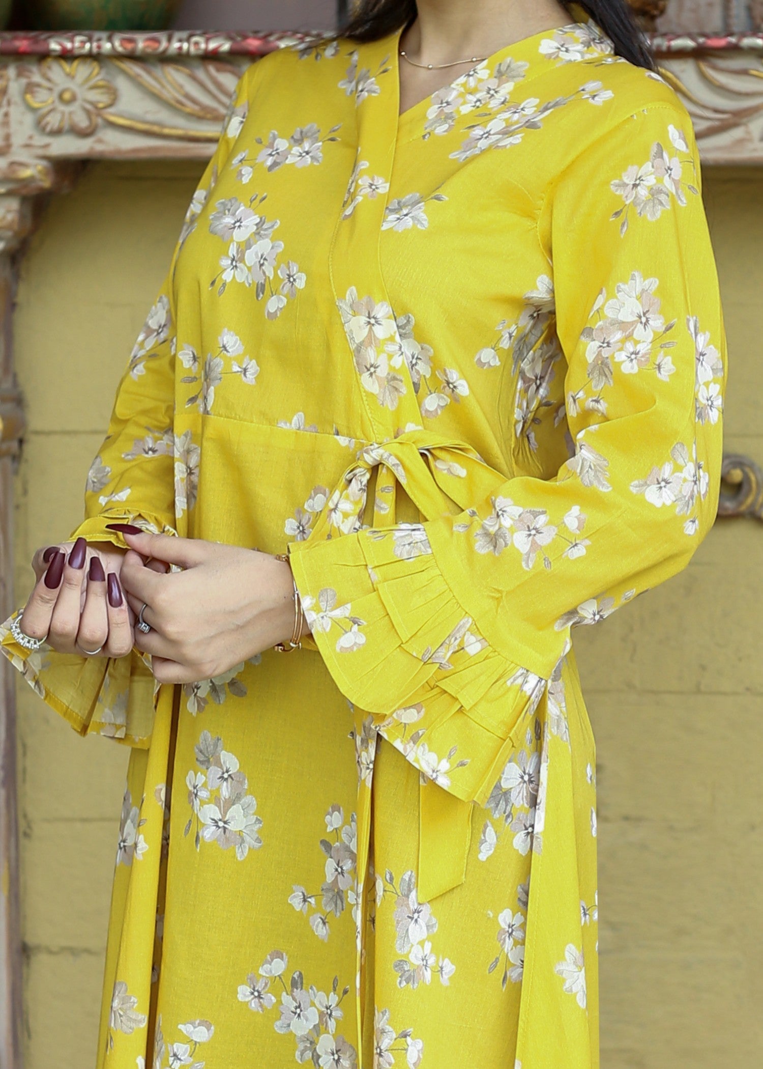cotton Dress in Yellow