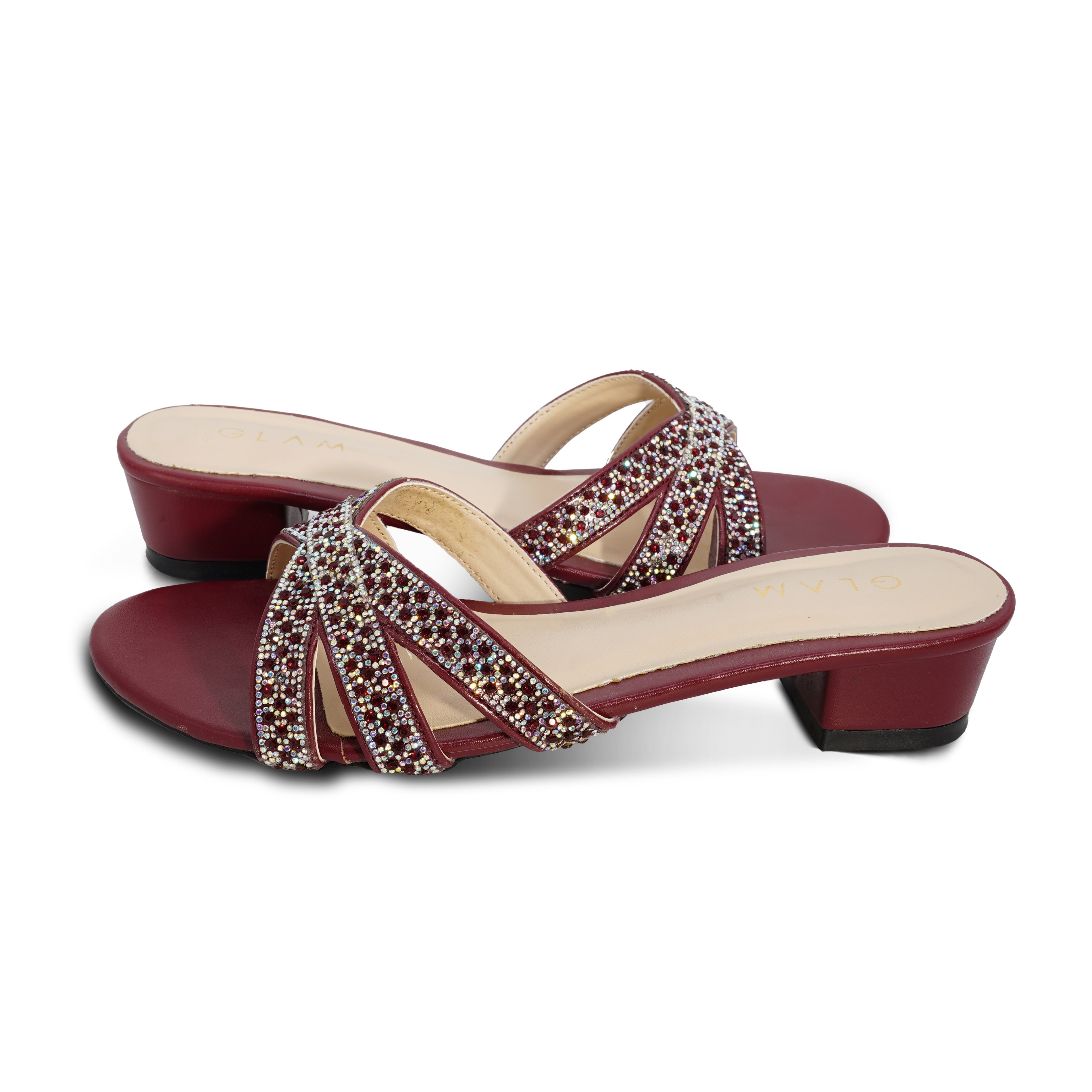 Heels in Maroon by - High Quality Women Heels MIC9029