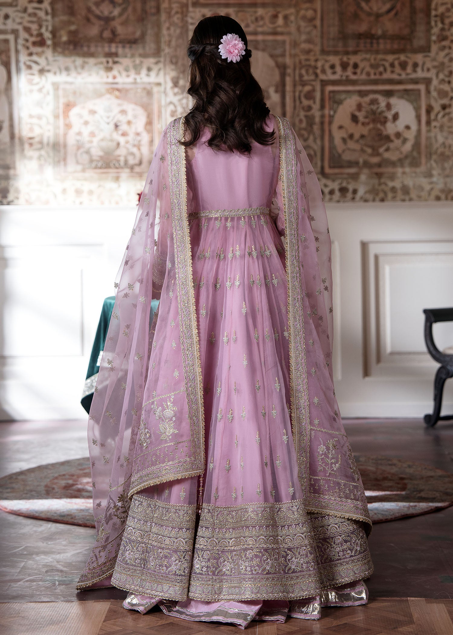 organza Gown in Pink