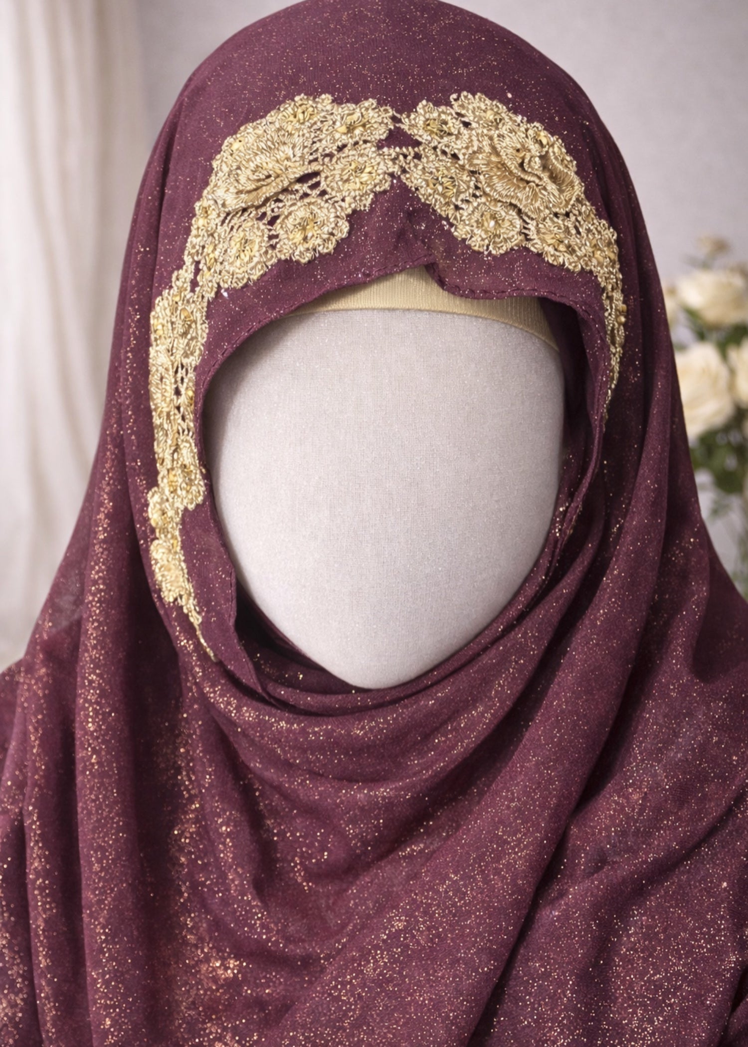 georgette chiffon Hijab in Brown