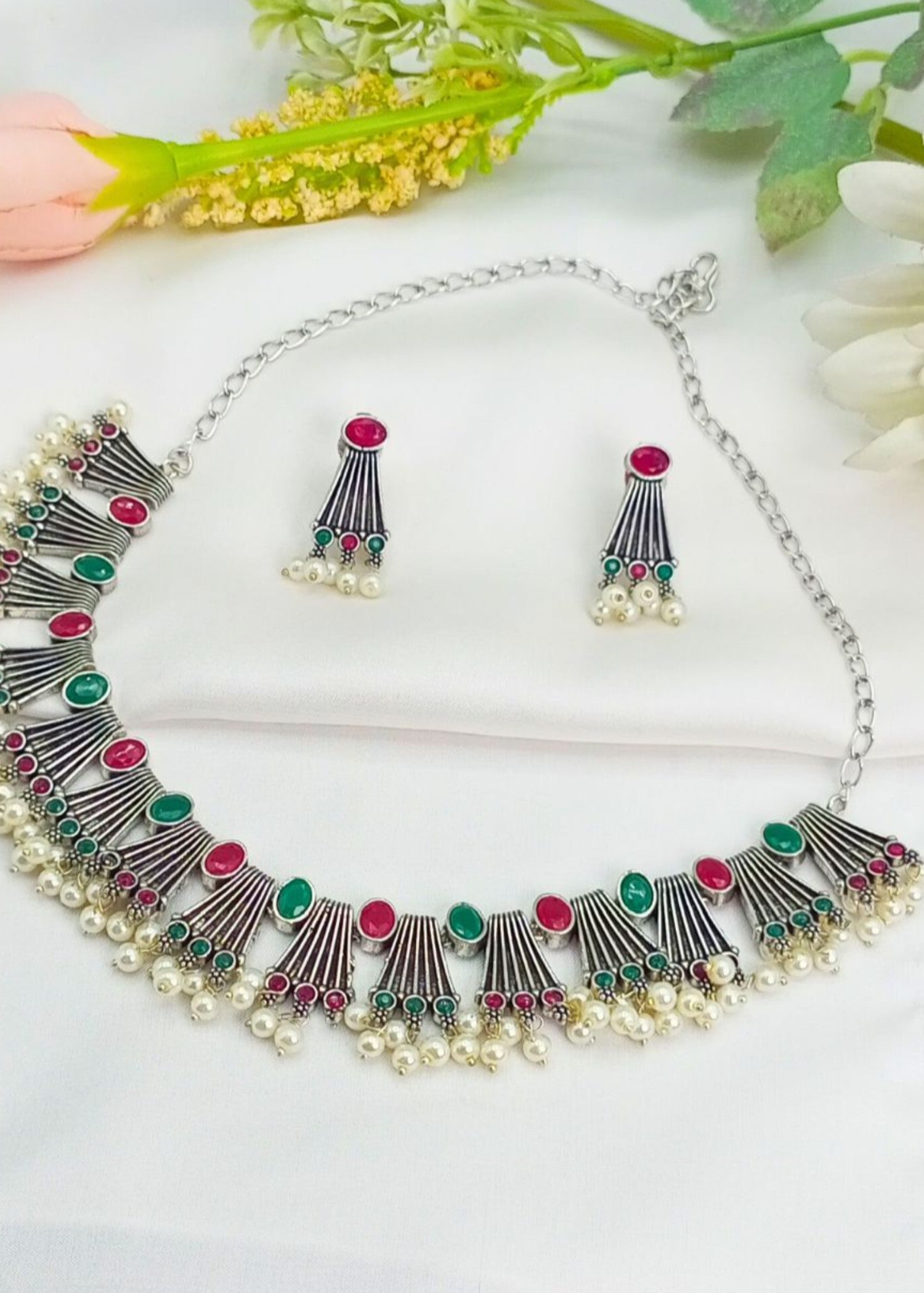 Jewelry Set in Multi Color by - Trendy Women Jewelry Set EMZ0007