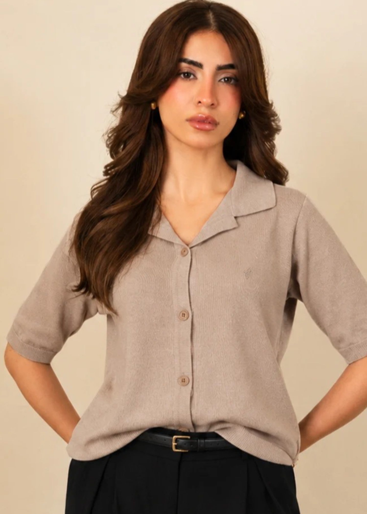 cotton T Shirt in Bone