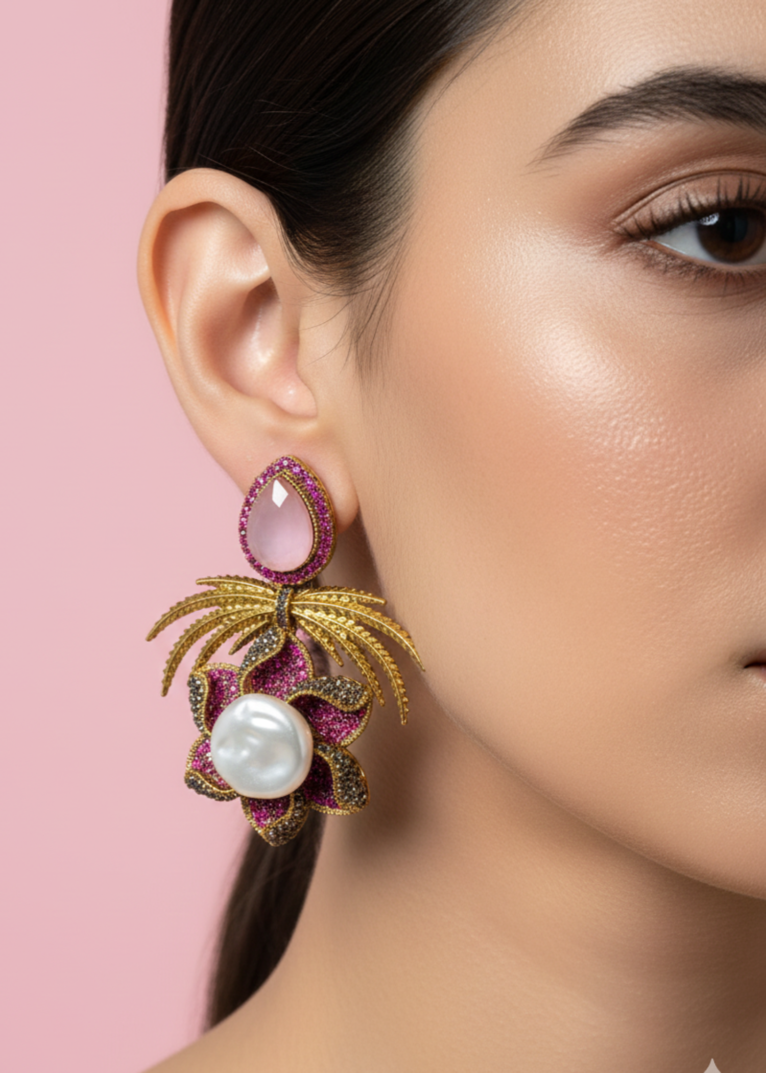 Earrings in Fuchsia Color by - Trendy Women Earrings WHS5719