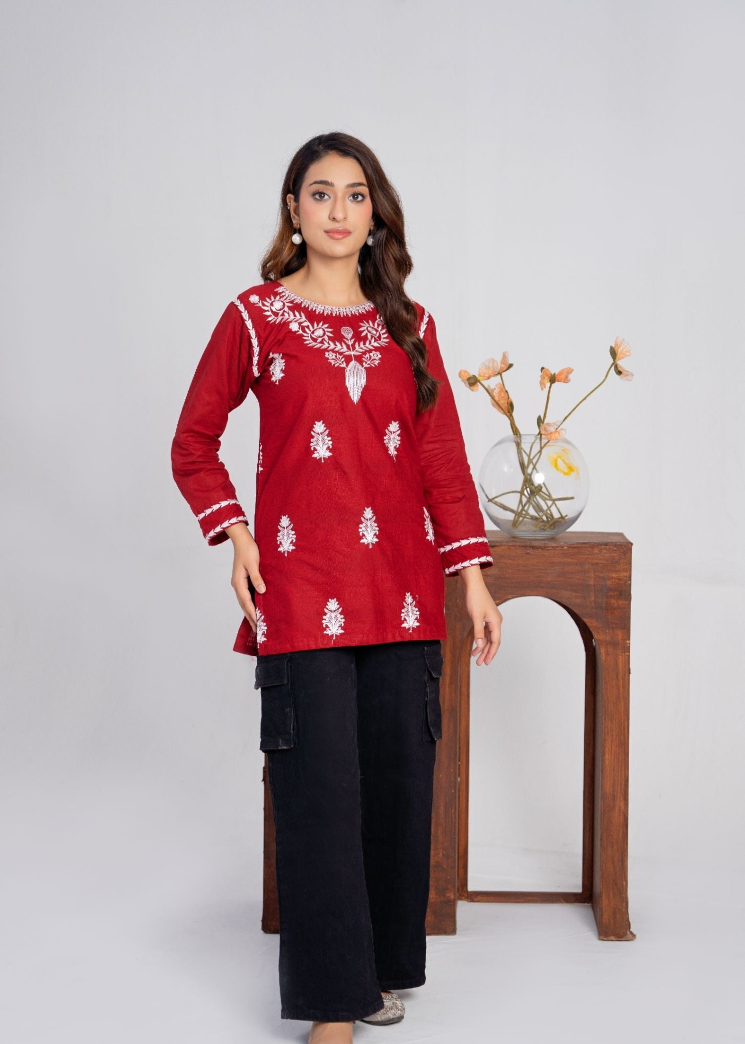 cotton Kurti in Red