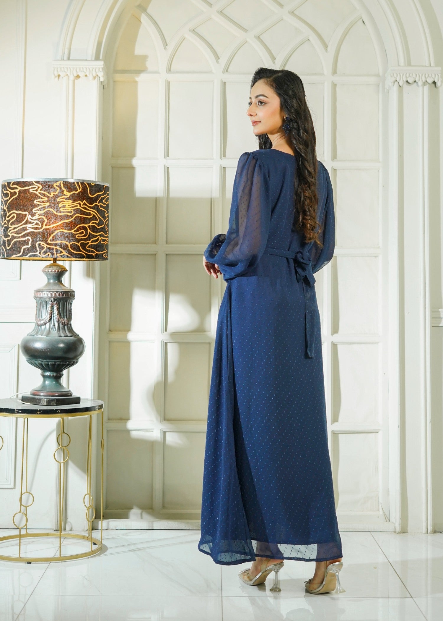 viscose Maxi in Blue