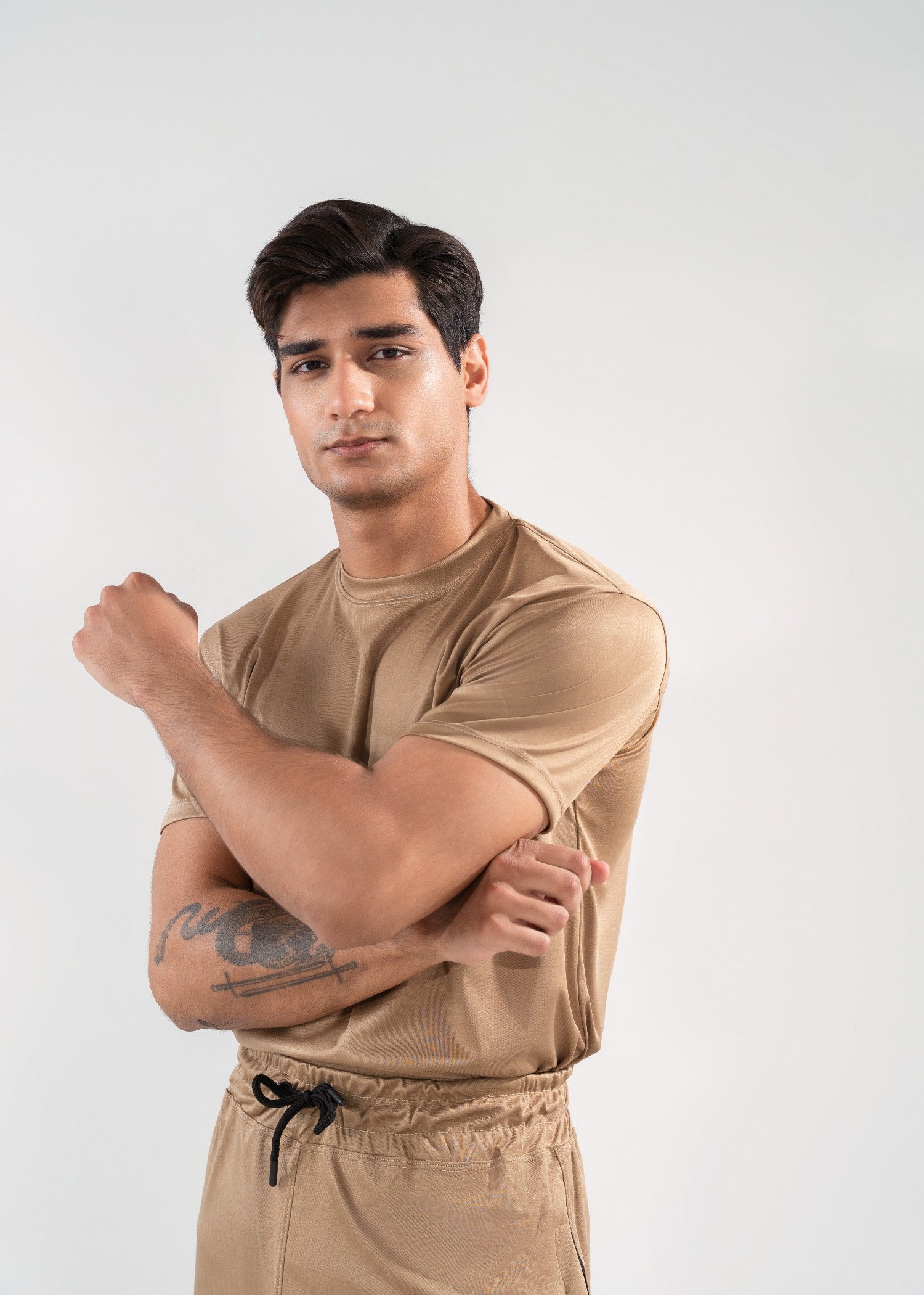 polyester Tracksuit in Beige