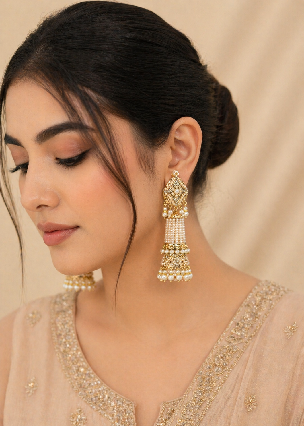 Earrings in White Color by - Trendy Women Earrings VFP5028