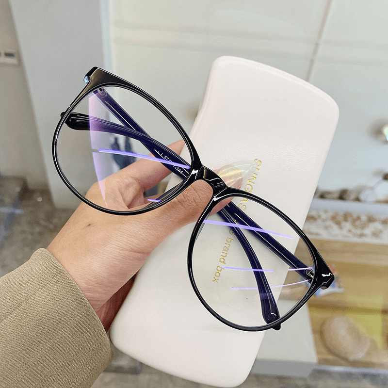 Round Face anti Blue Light Plain Face Can Be Matched with Nearsighted Net Red Eye Frame