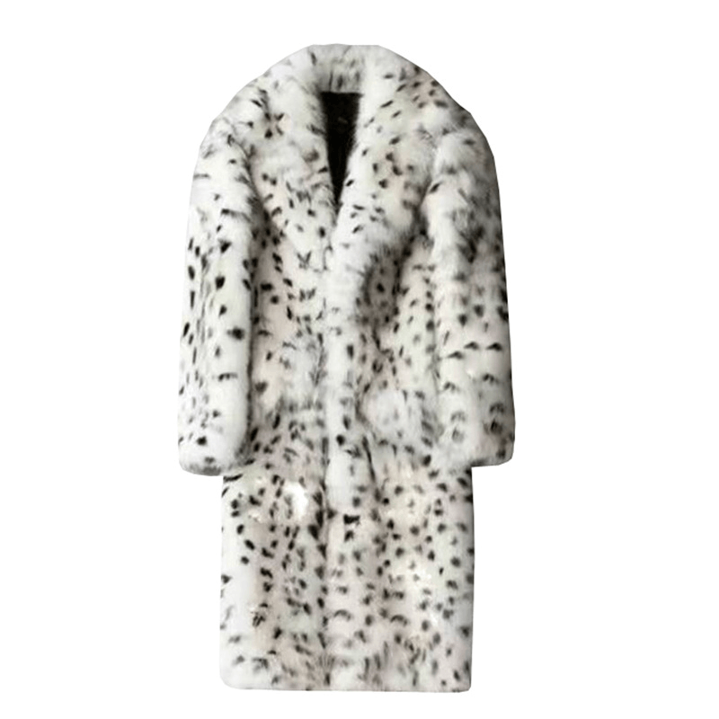 Men'S Fur Coat Imitated Fox Fur Long Coat