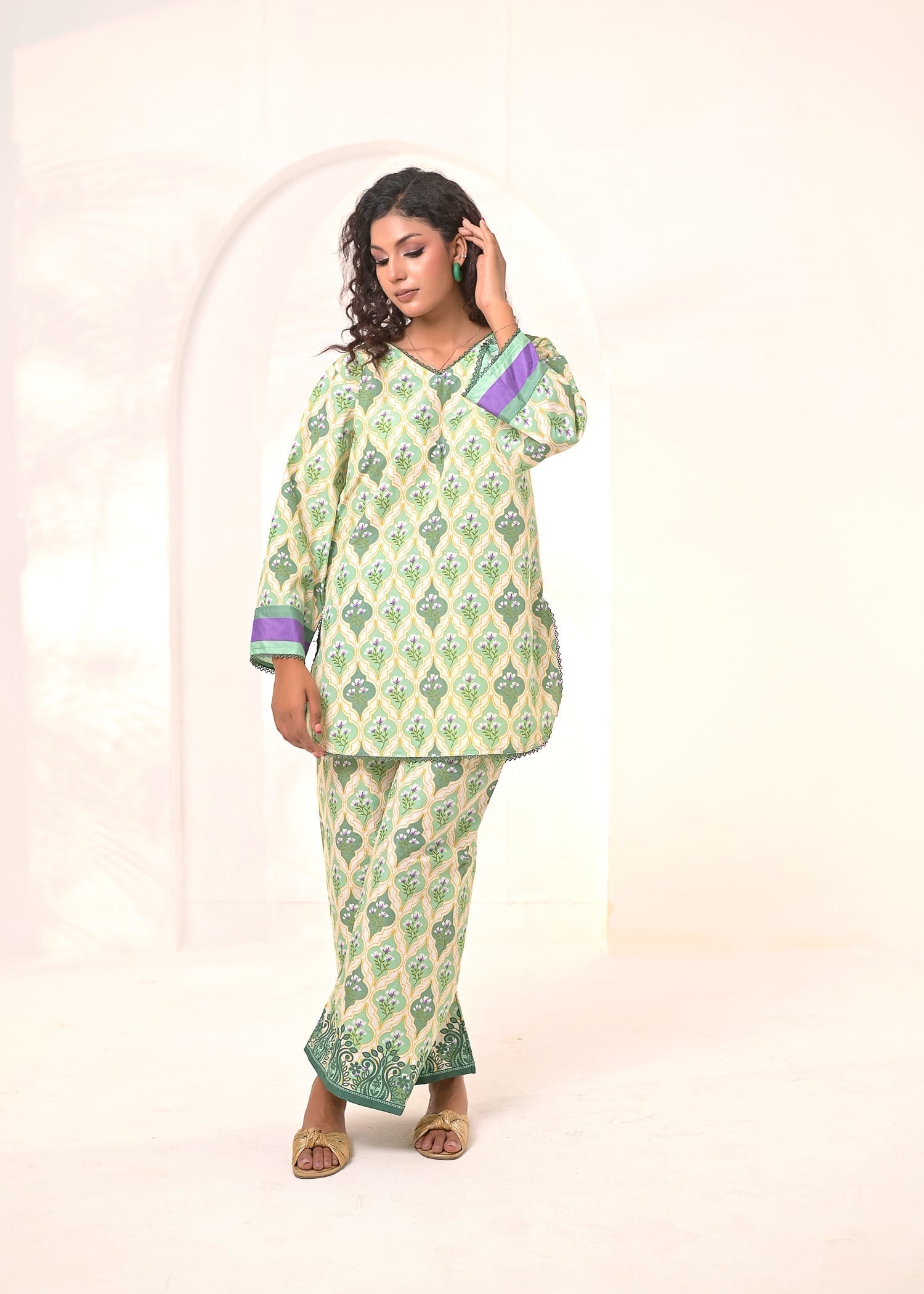 poly silk Co Ord Sets in Multi