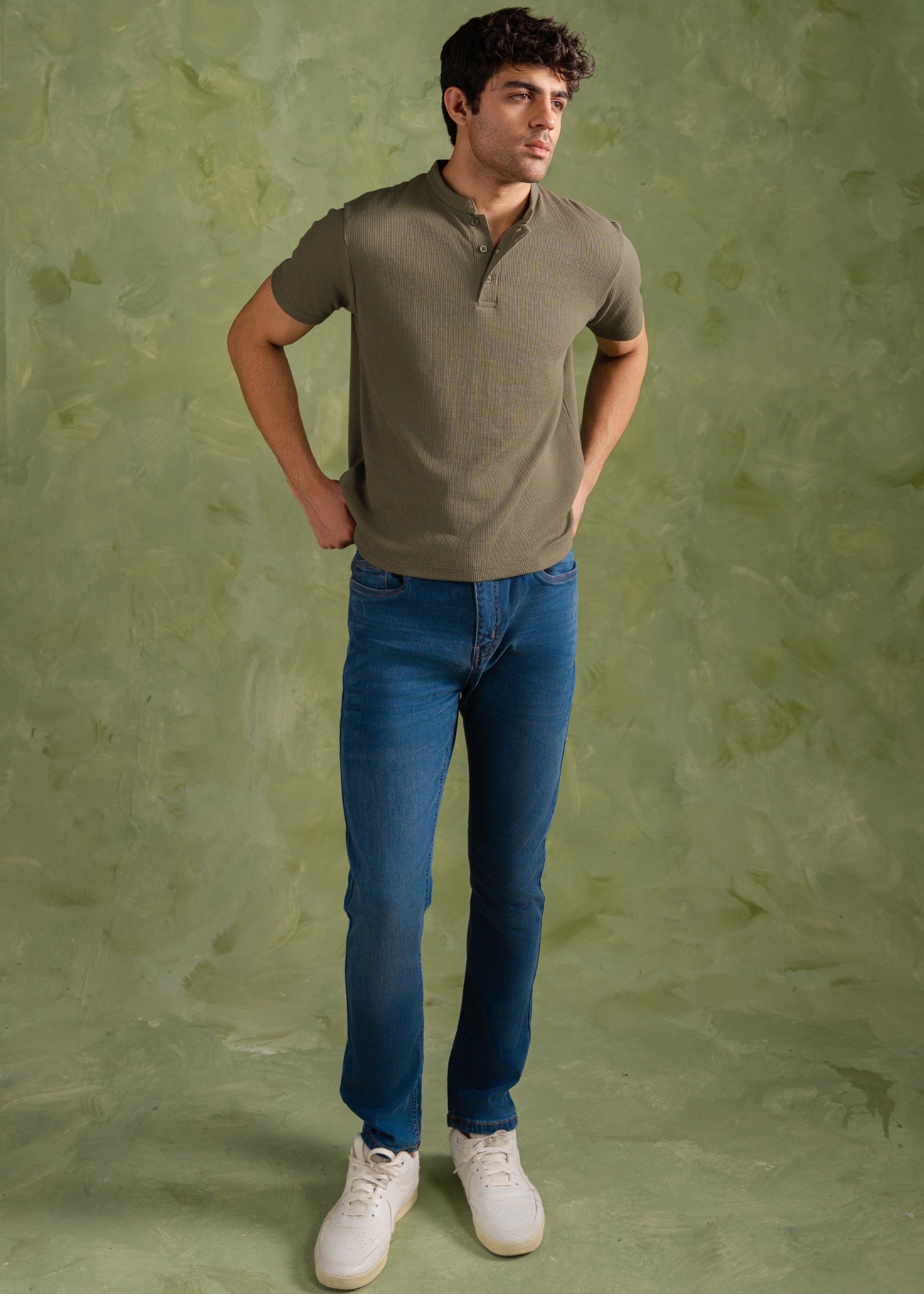 chiffon Jeans in Cobalt blue