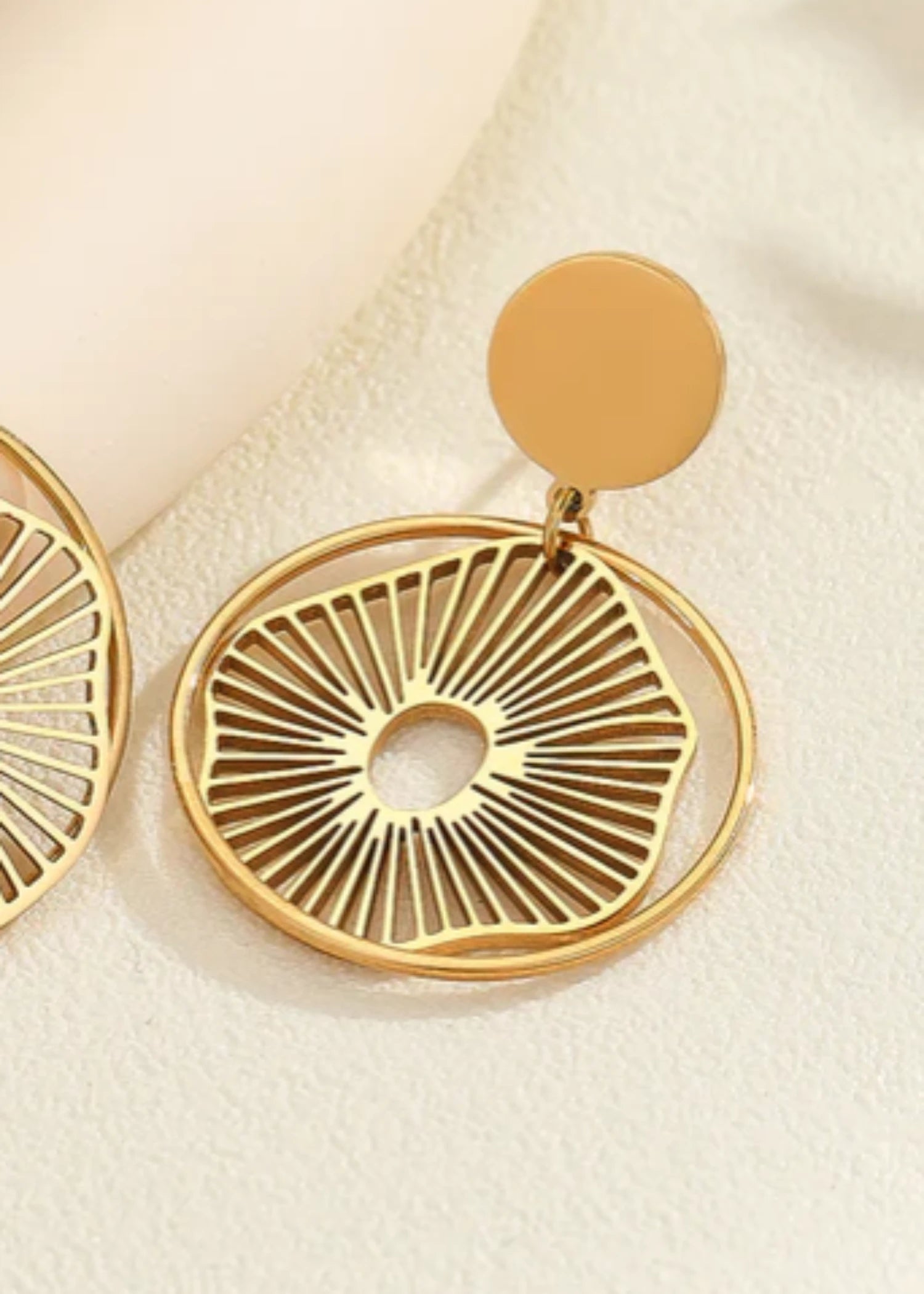 Earrings in Gold Color by - Trendy Women Earrings UJA5535