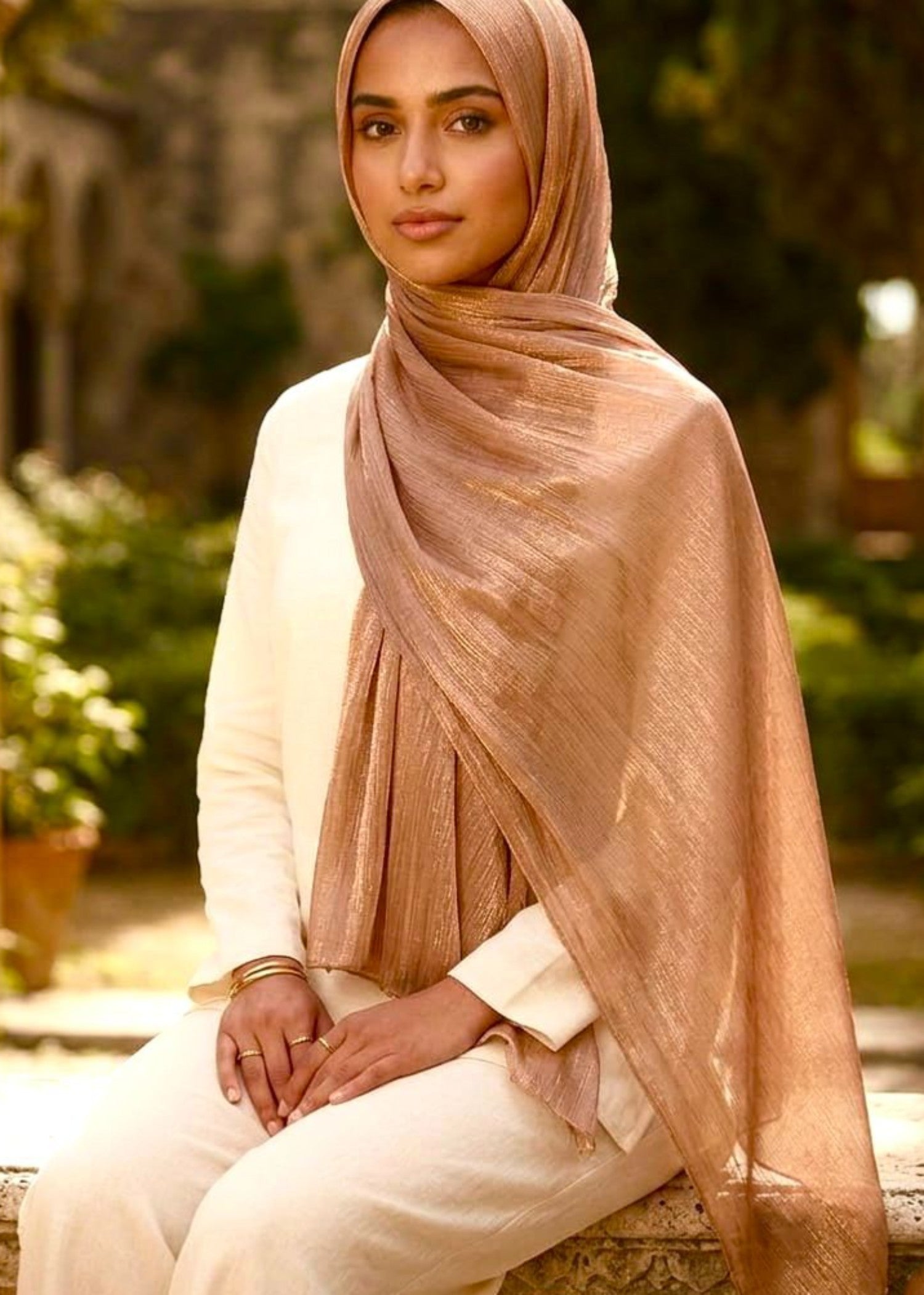 organza Hijab in Copper