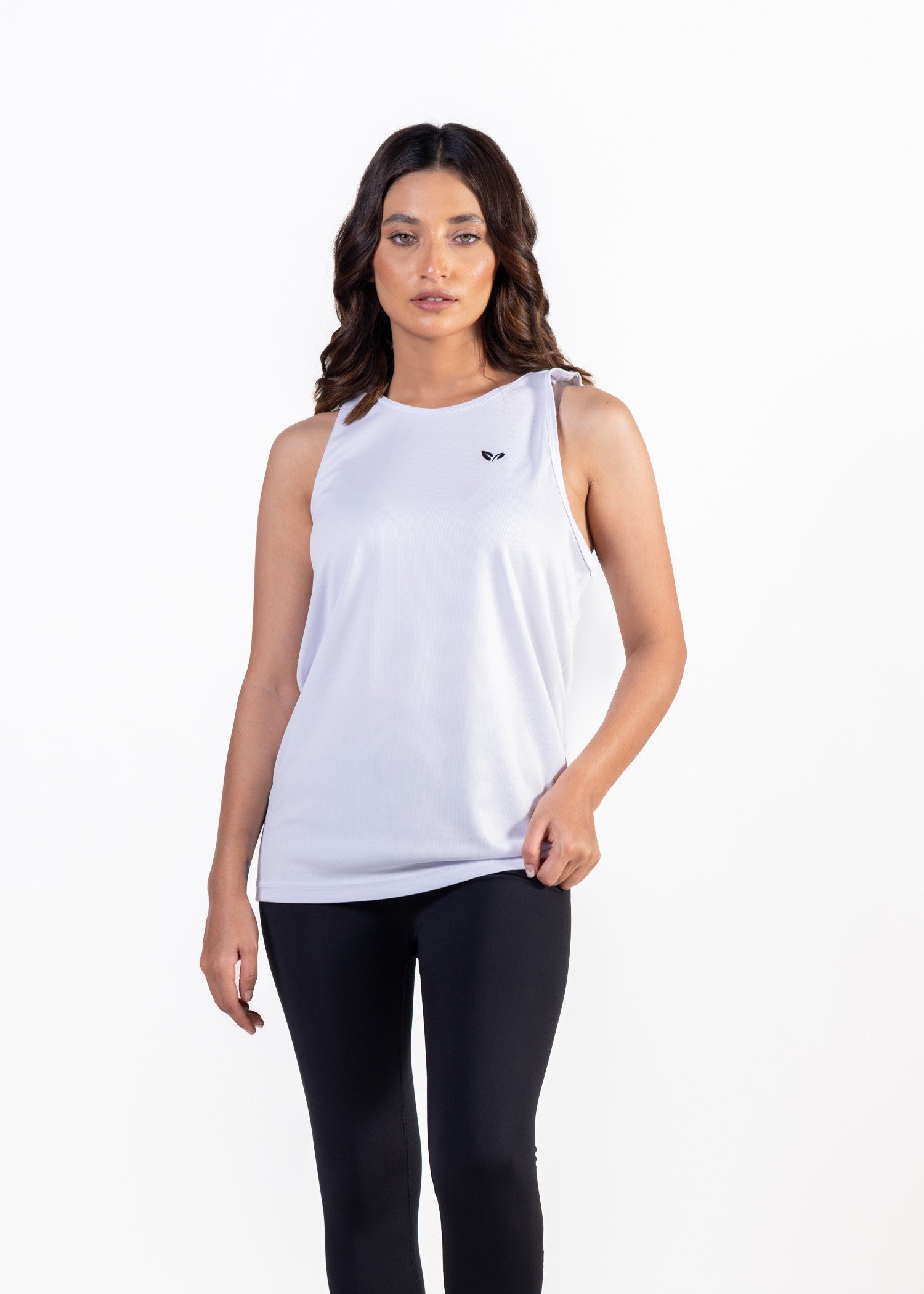 polyester Tank Top in White