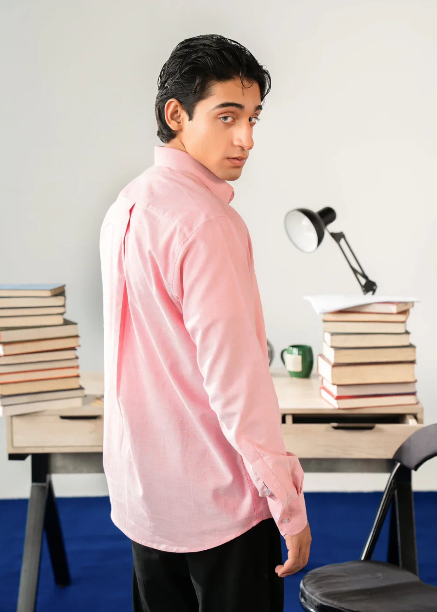 cotton Casual Shirt in Light pink
