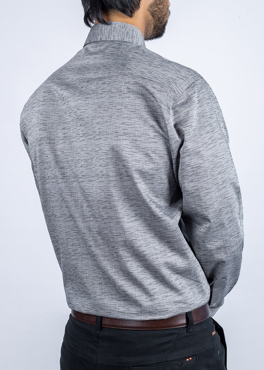 cotton Casual Shirt in Grey