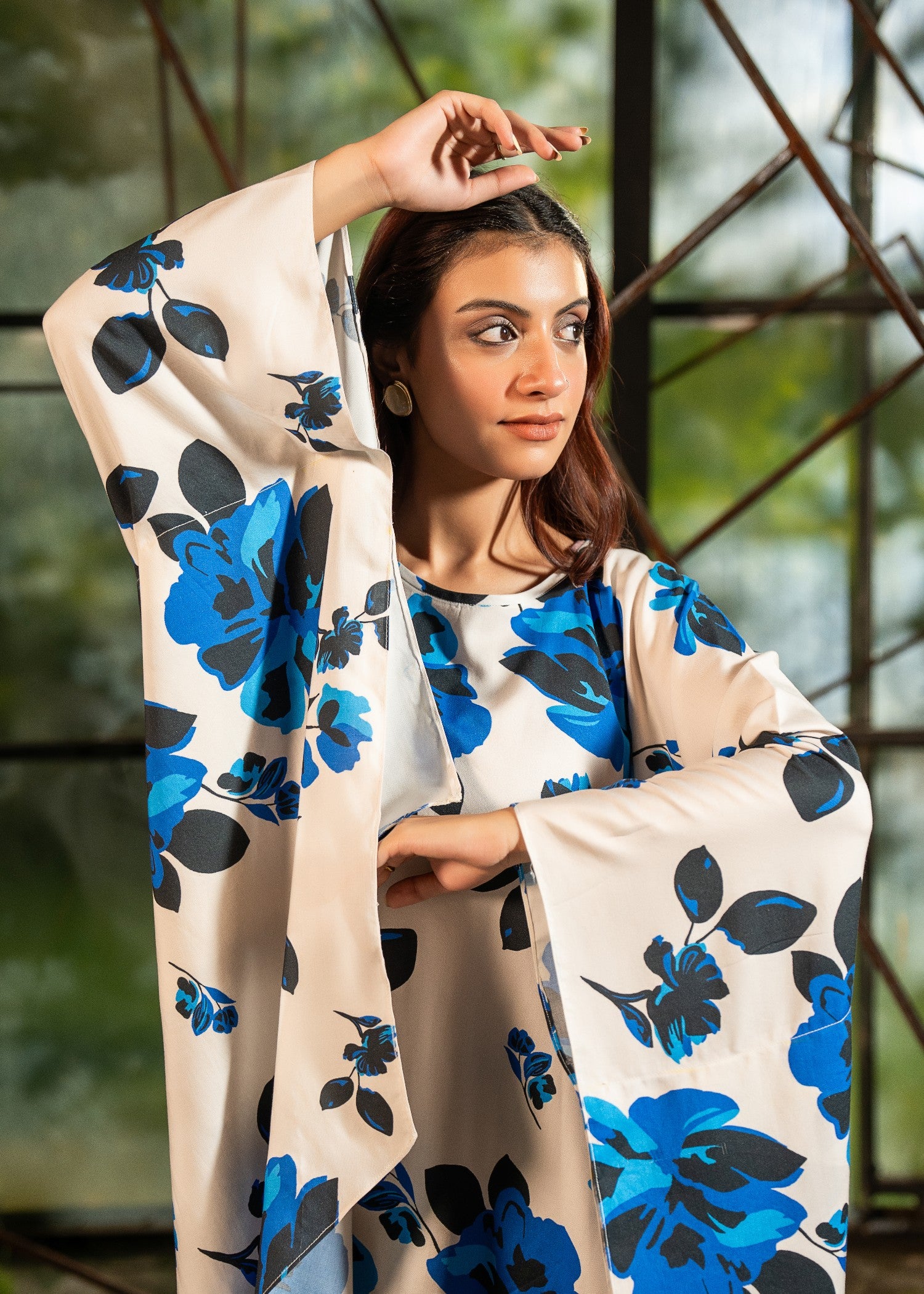 pure viscose Co Ord Sets in Sky blue, off-white, cobalt blue