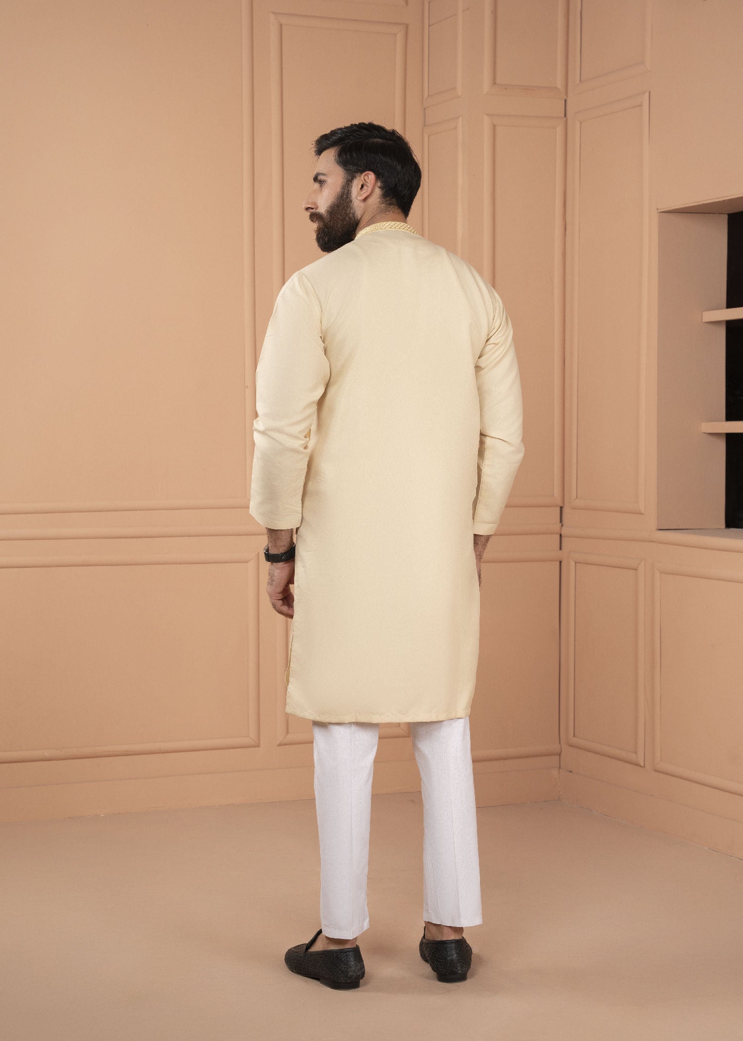 wash & wear Kurta in Lemon
