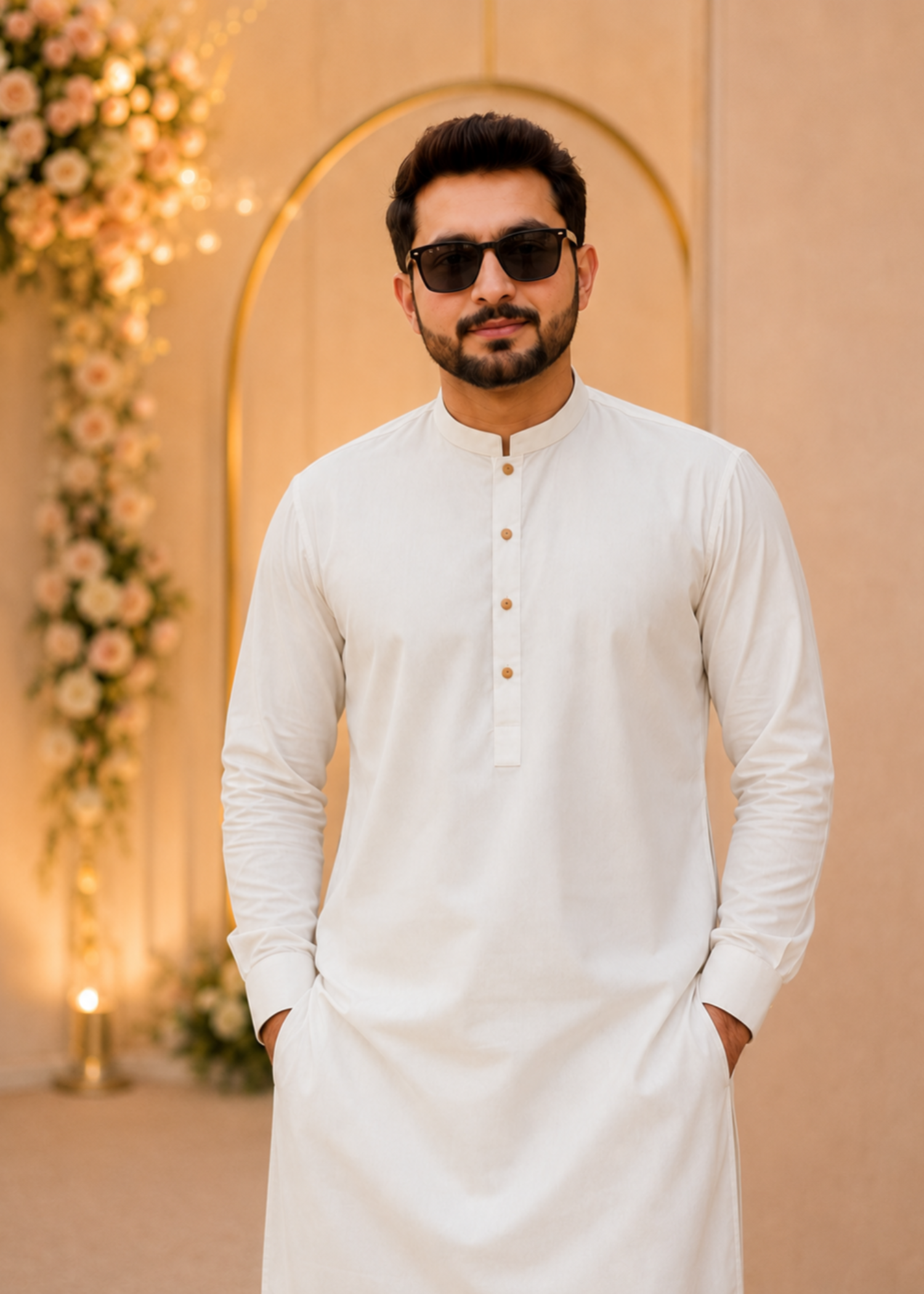 jamawar Prince Coat in Mint green