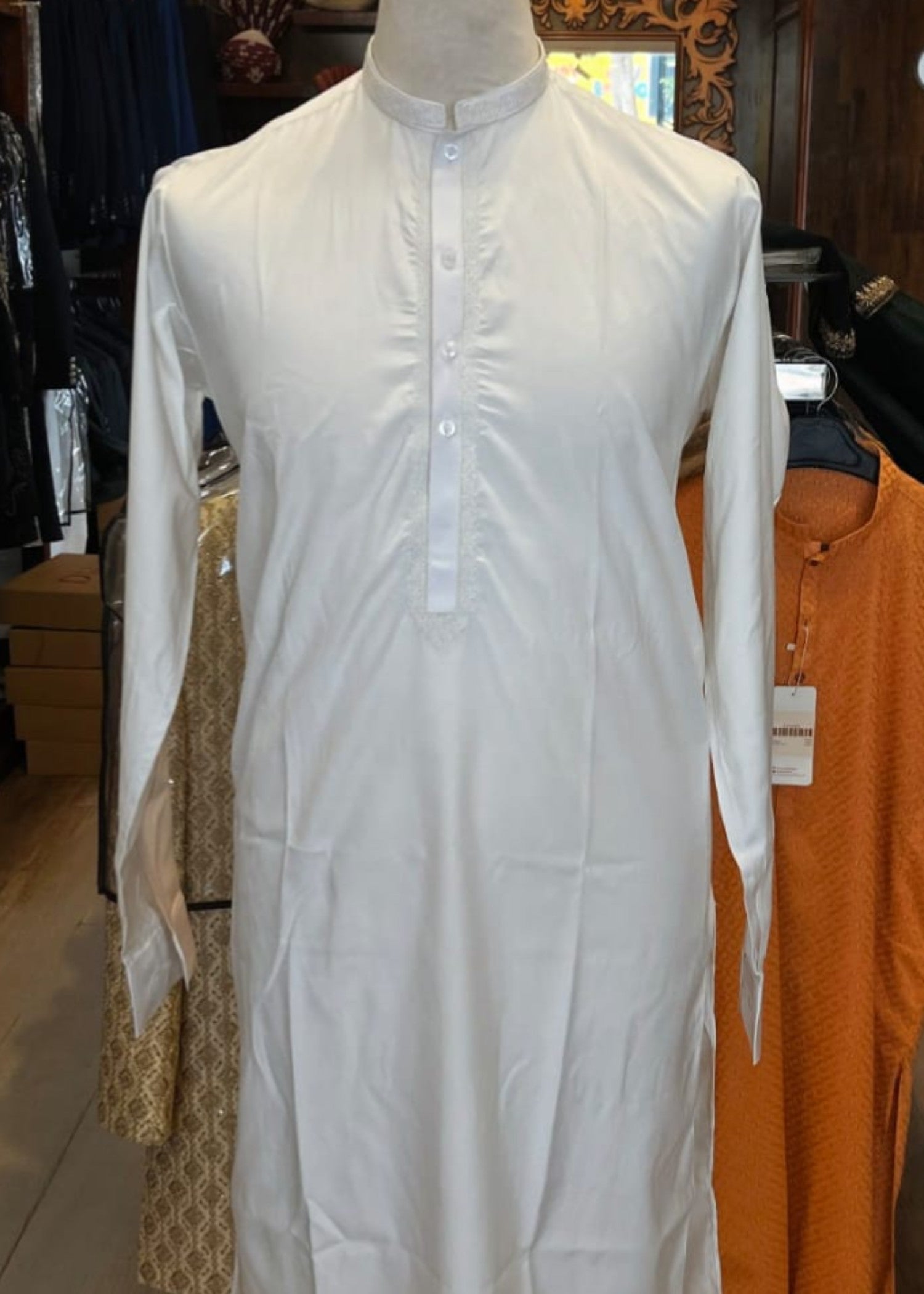 wash & wear Kurta Set in White
