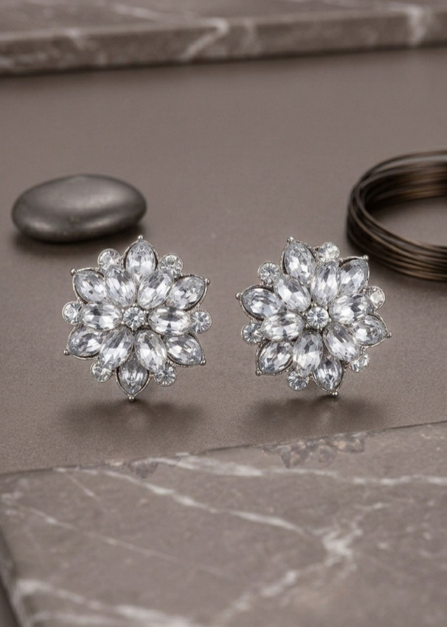Earrings in Silver Color by - Trendy Women Earrings EUT4411