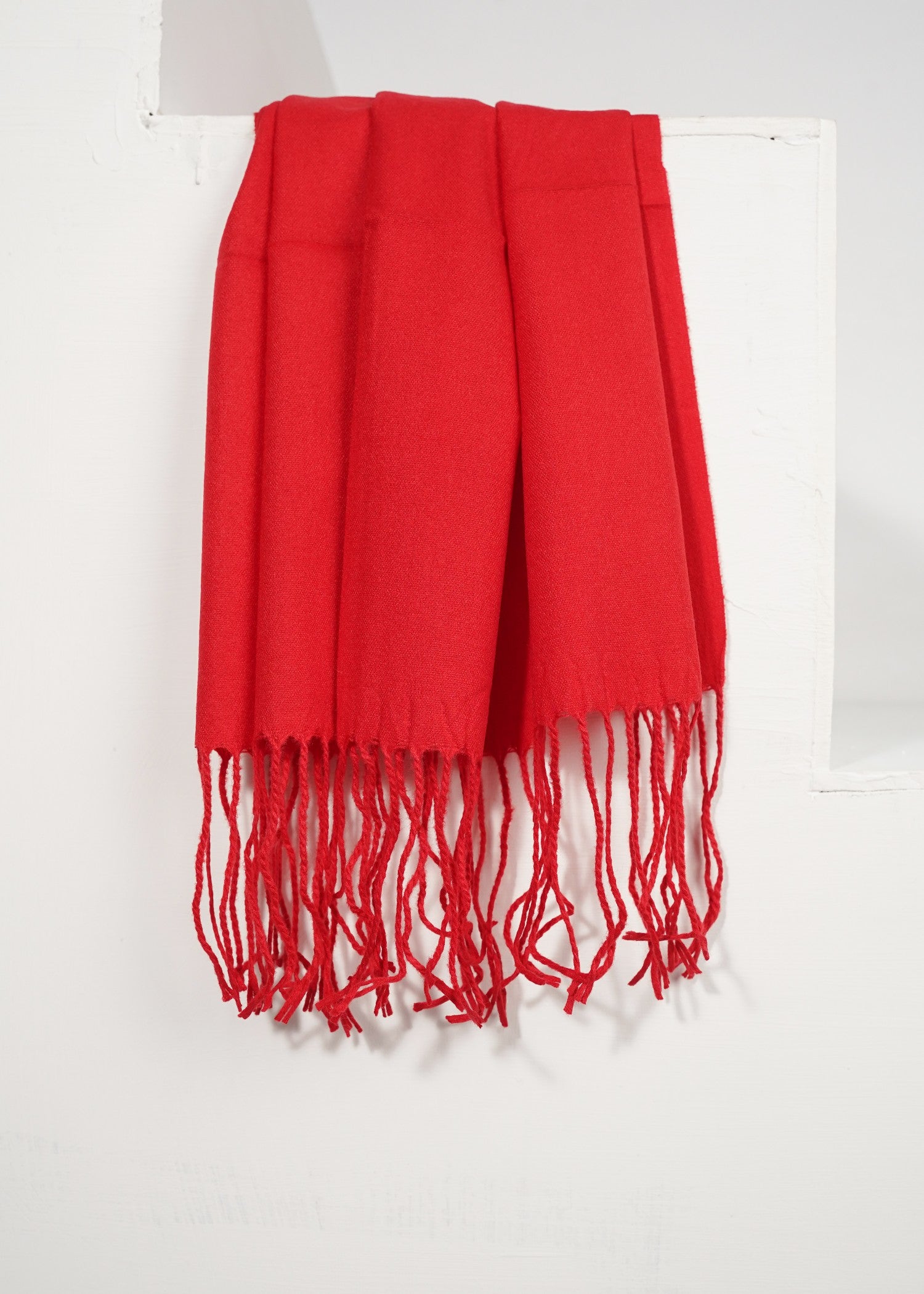 wool Hijab in Fire red