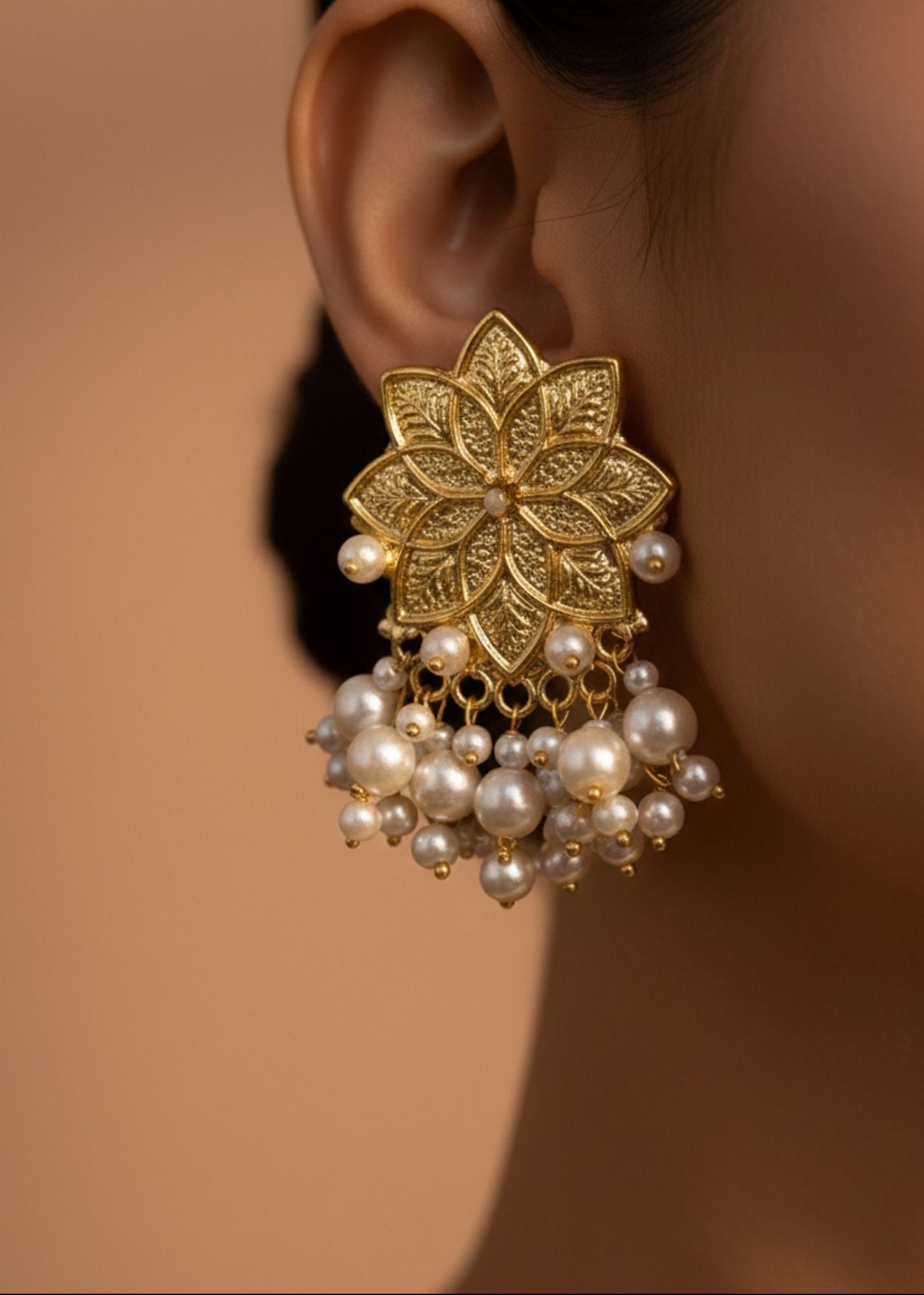 Earrings in Gold Color by - Trendy Women Earrings ICQ5408