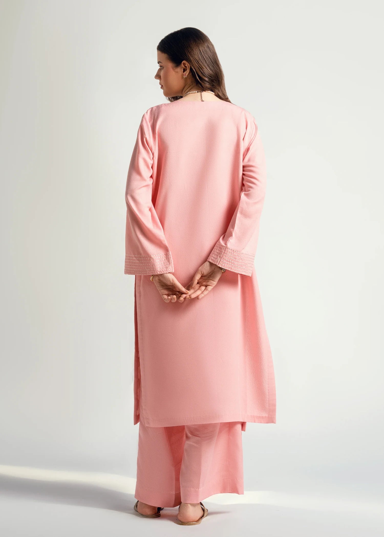 karandi Kurta Set in Pink