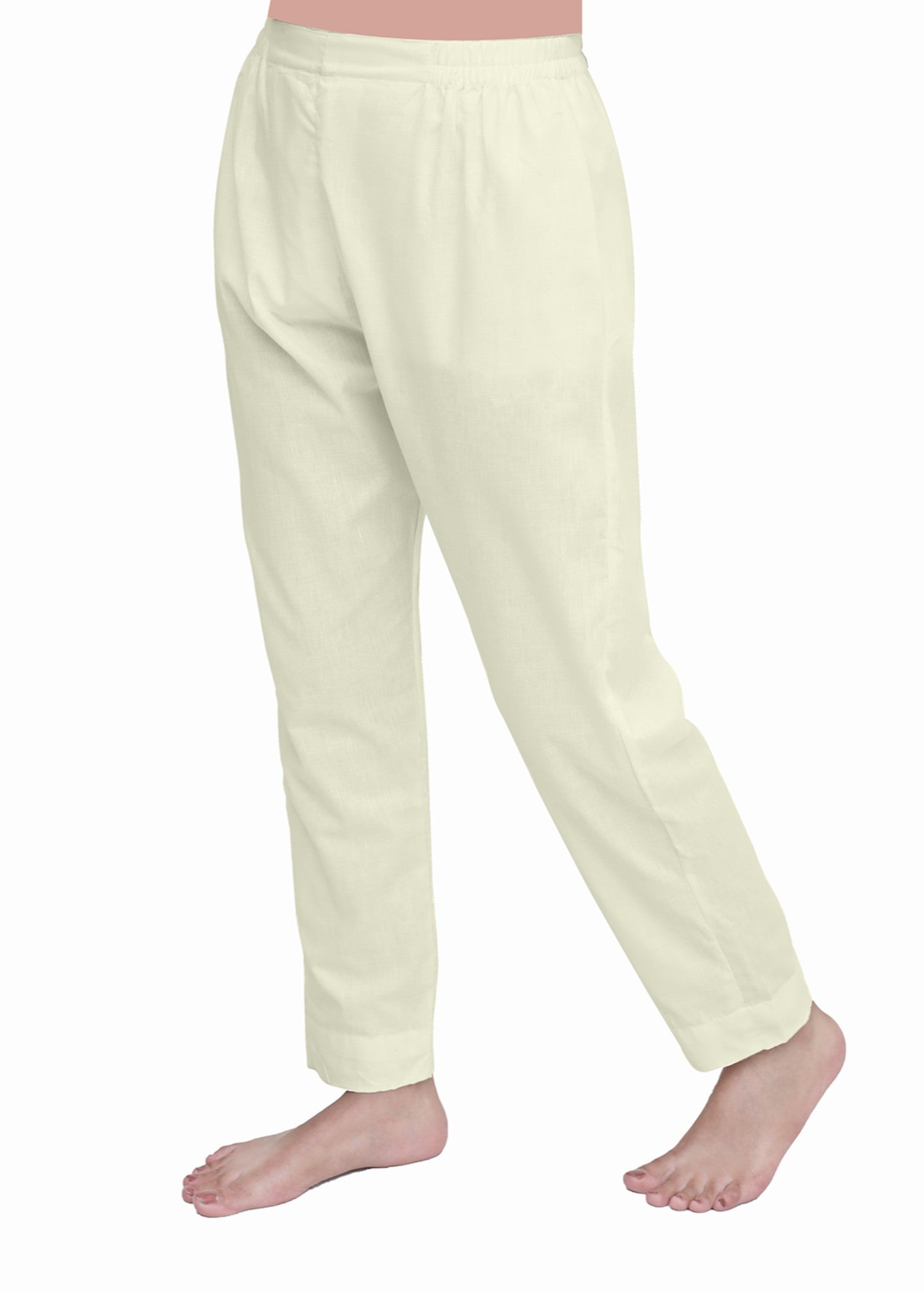 polycotton Trousers in Ivory