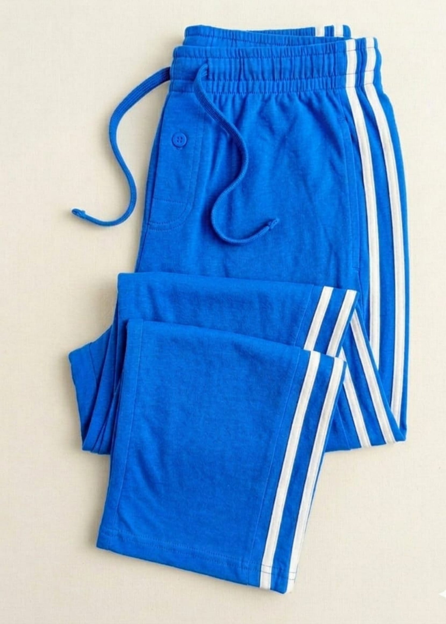cotton jersey Trousers in Royal blue