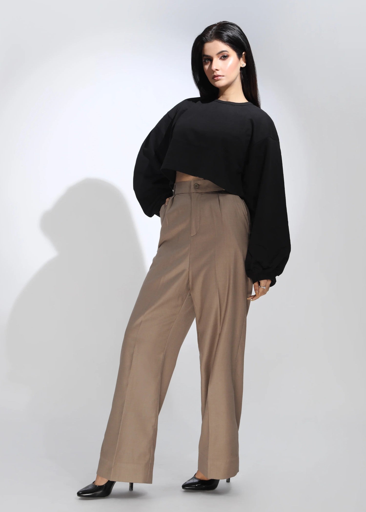 polycotton Pants in Beige