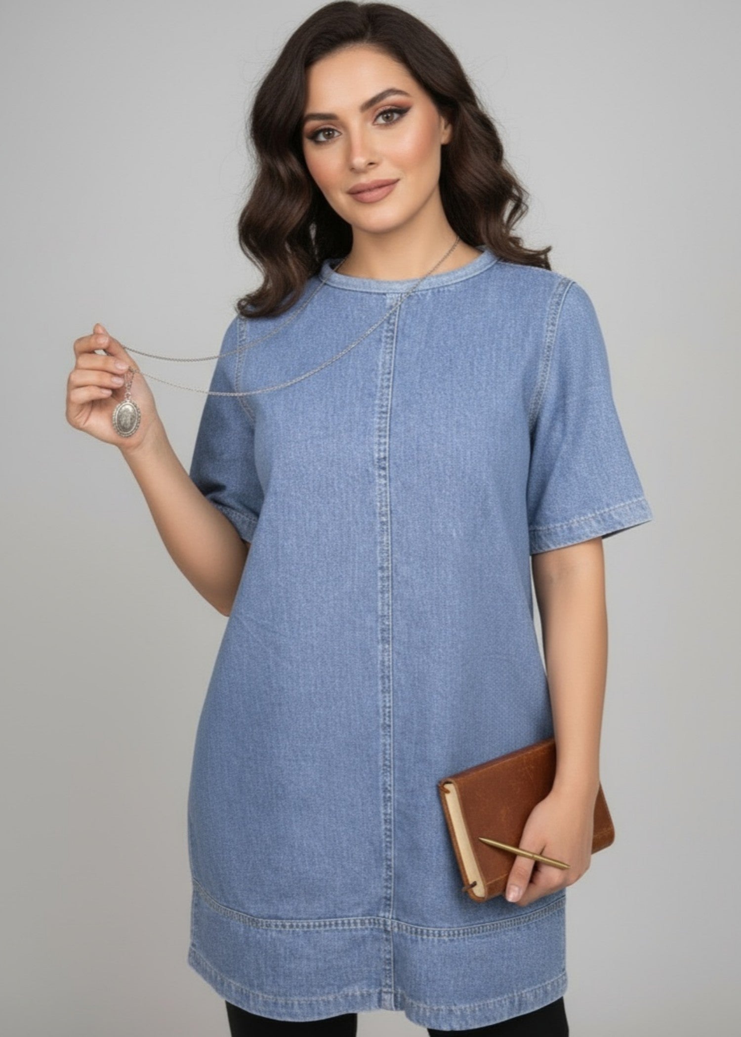 denim Top in Cornflower blue