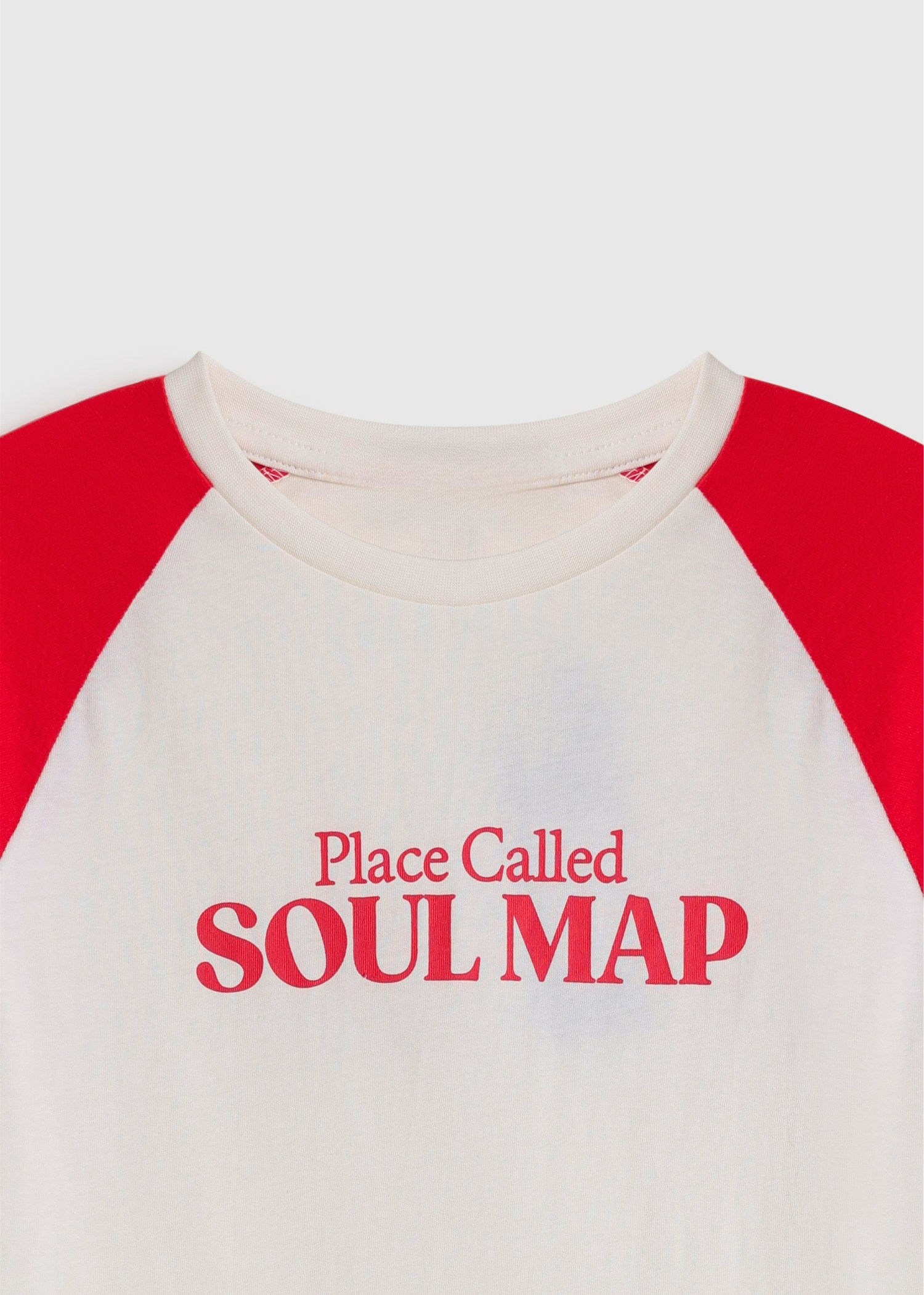 cotton T Shirt in Red, white