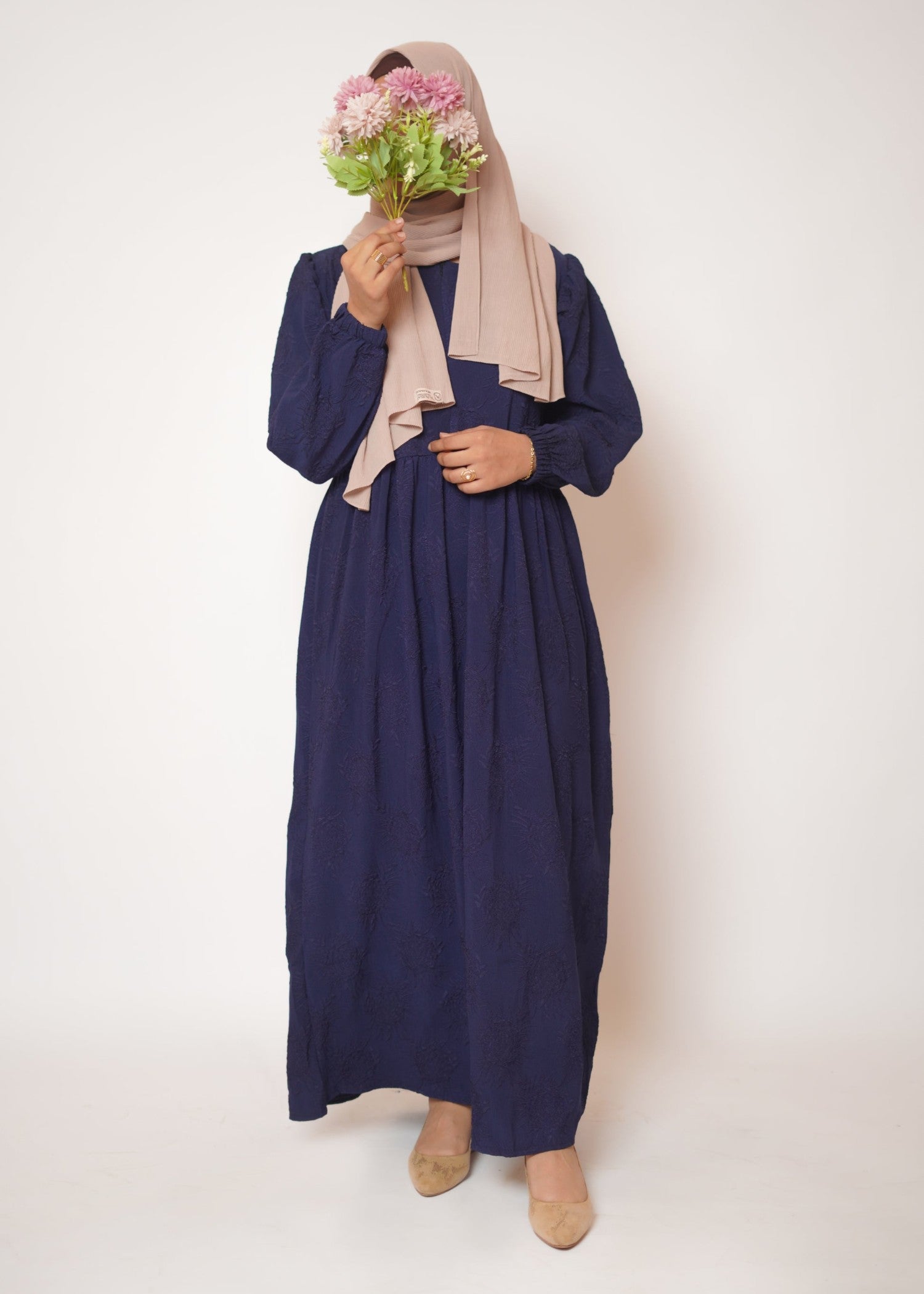 crepe Maxi in Dark blue