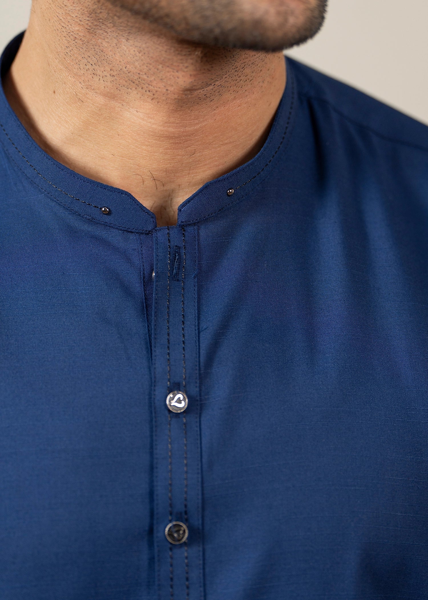 wash & wear Shalwar Kameez in Navy blue by Black Pearl