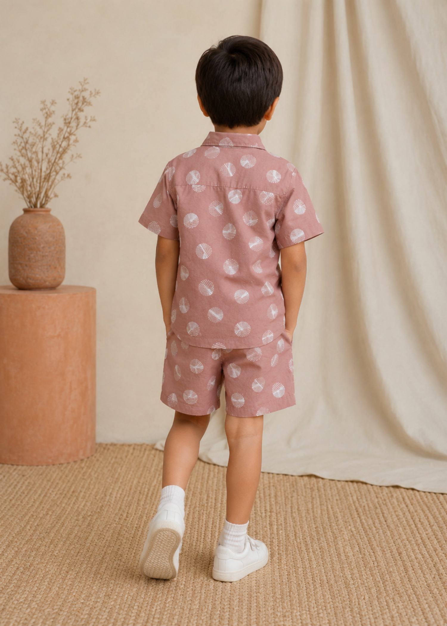 Co ord Sets in White, chestnut brown