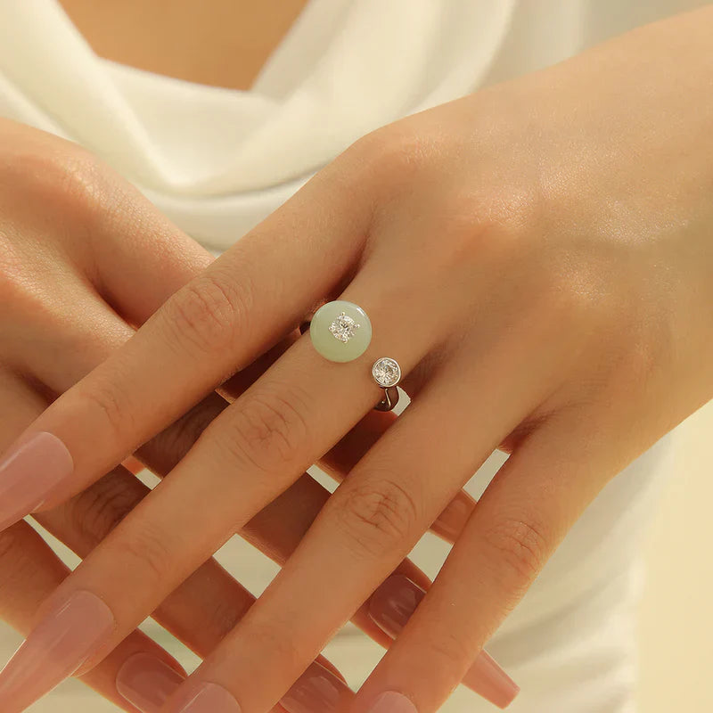 Ring in Green Color by - Trendy Women Ring BFA0694