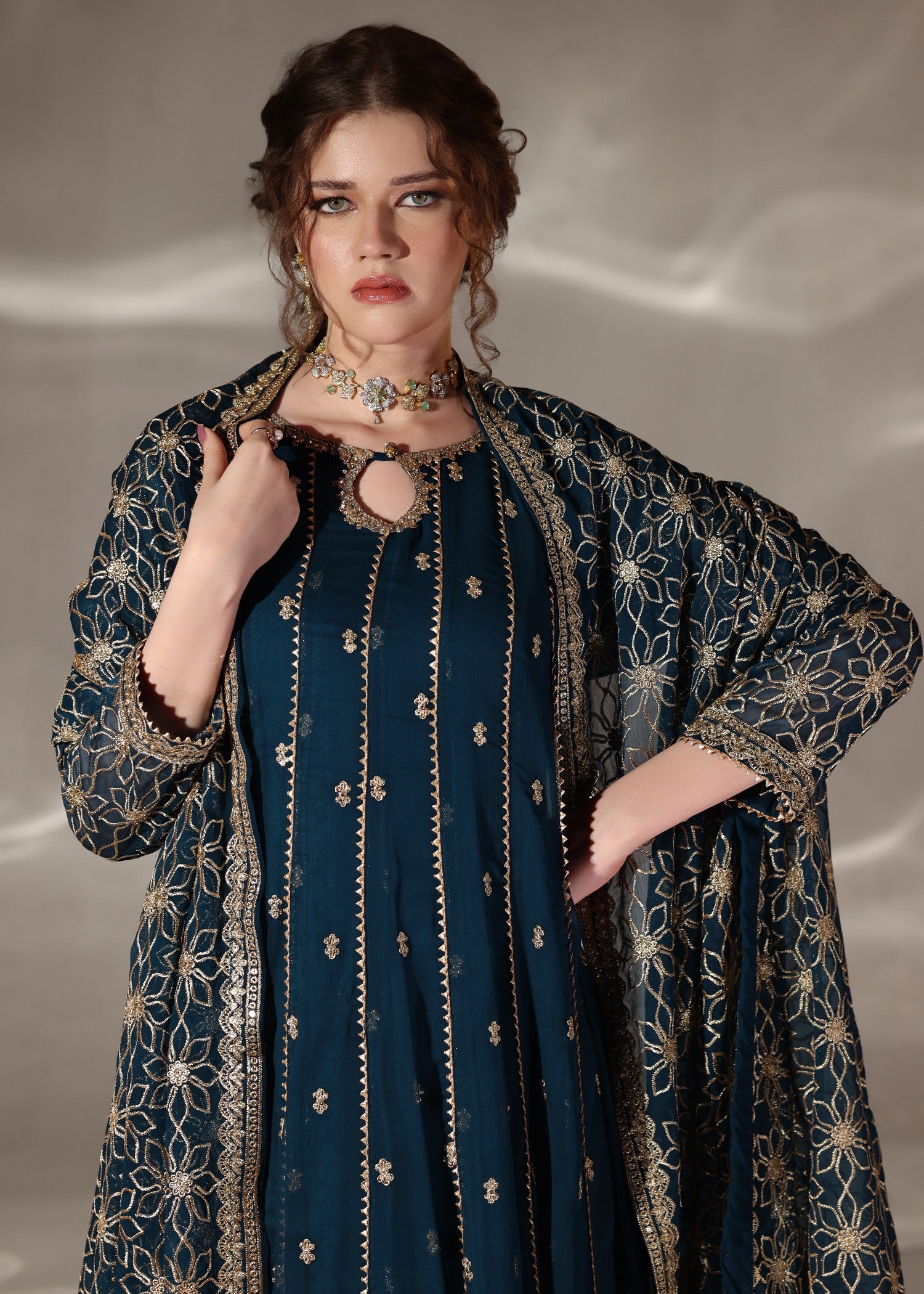 chiffon Maxi in Cobalt blue