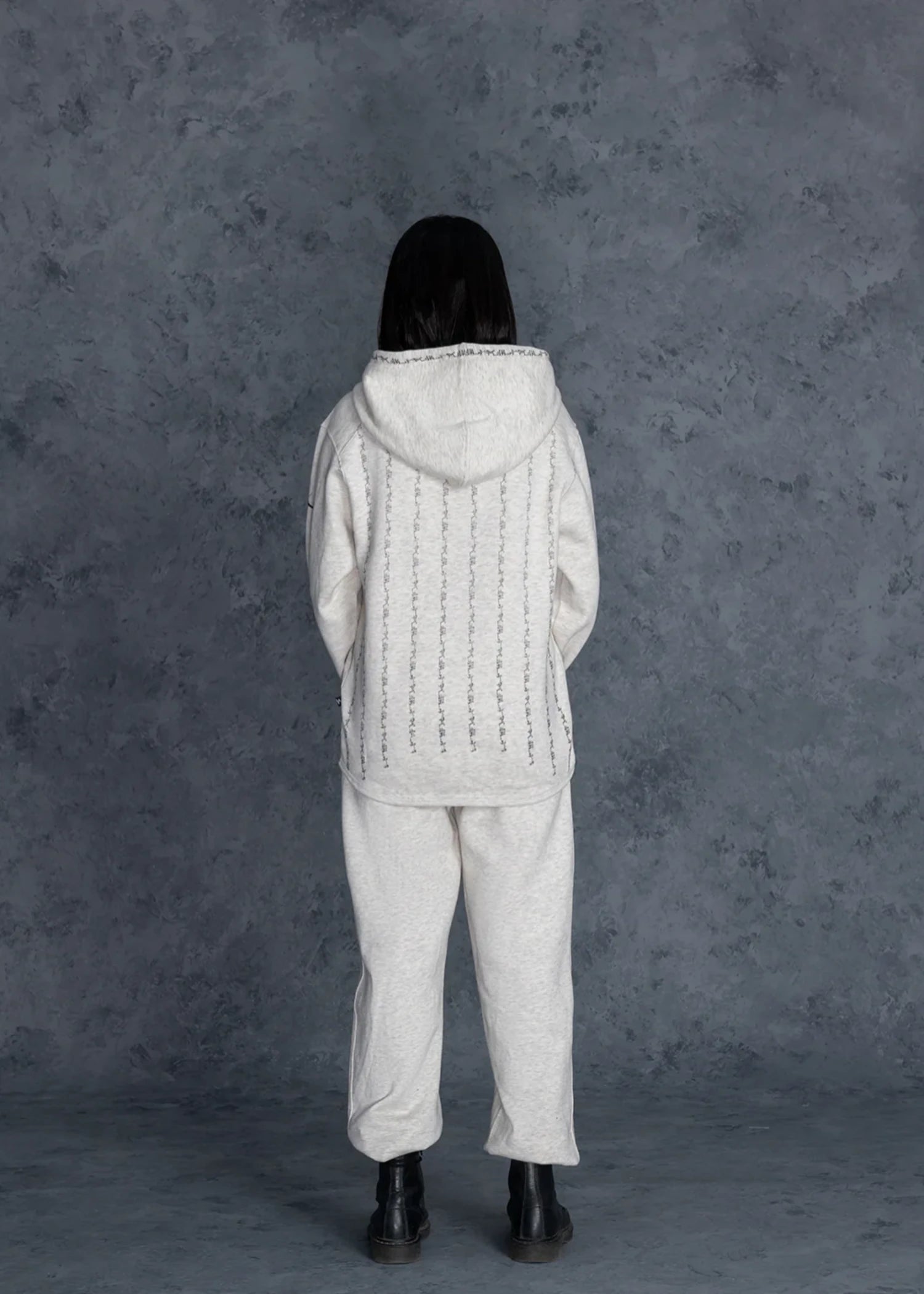 fleece Trousers in Off-white