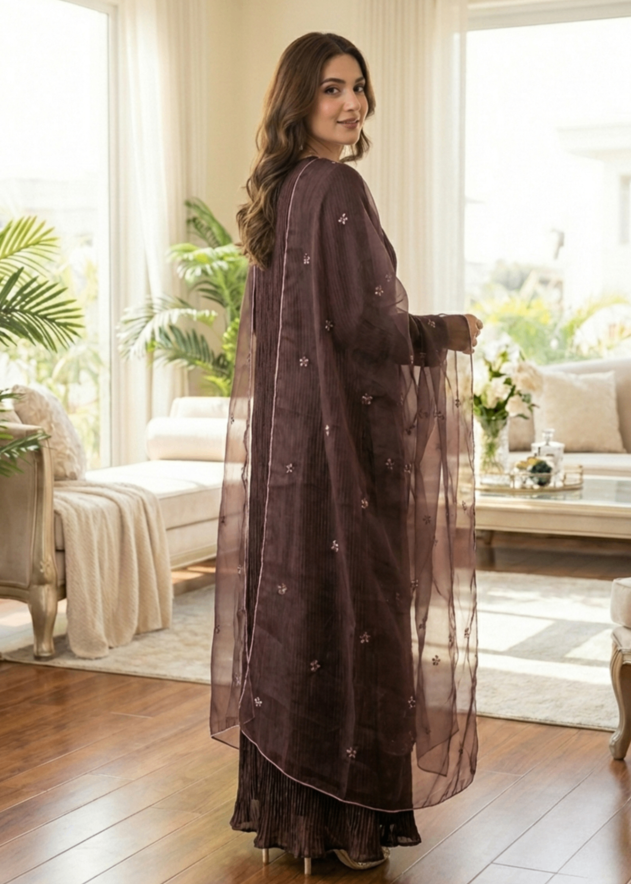 silk Maxi in Burgundy