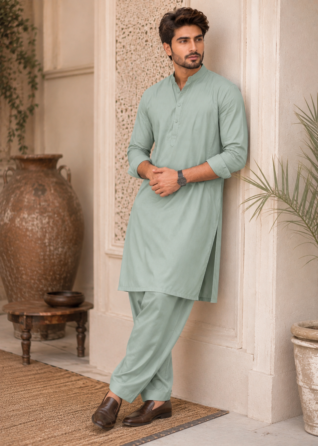 cotton Unstitched in Emerald green