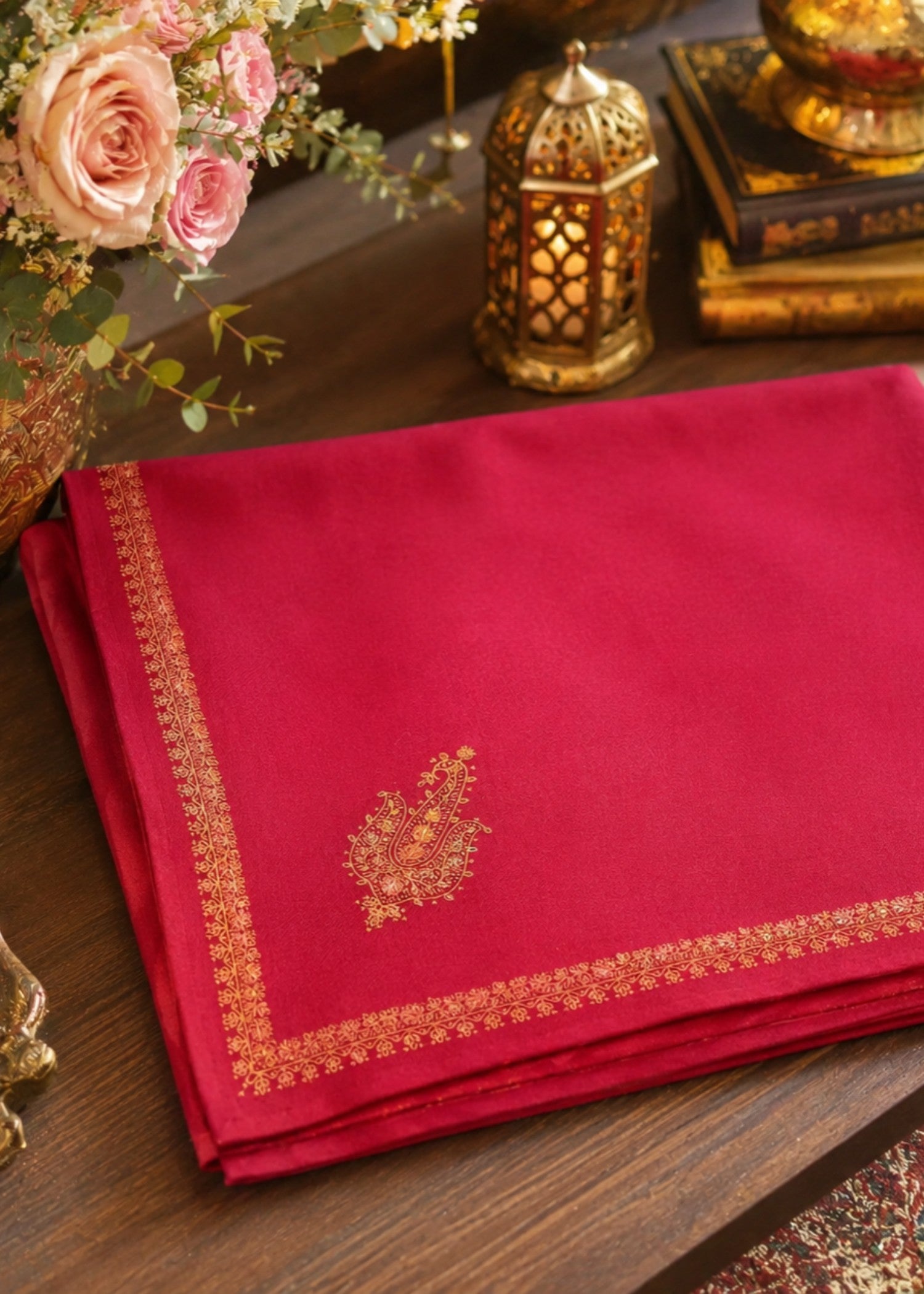 Shawl in Cardinal red Color by - Trendy Women Shawl EUJ1002