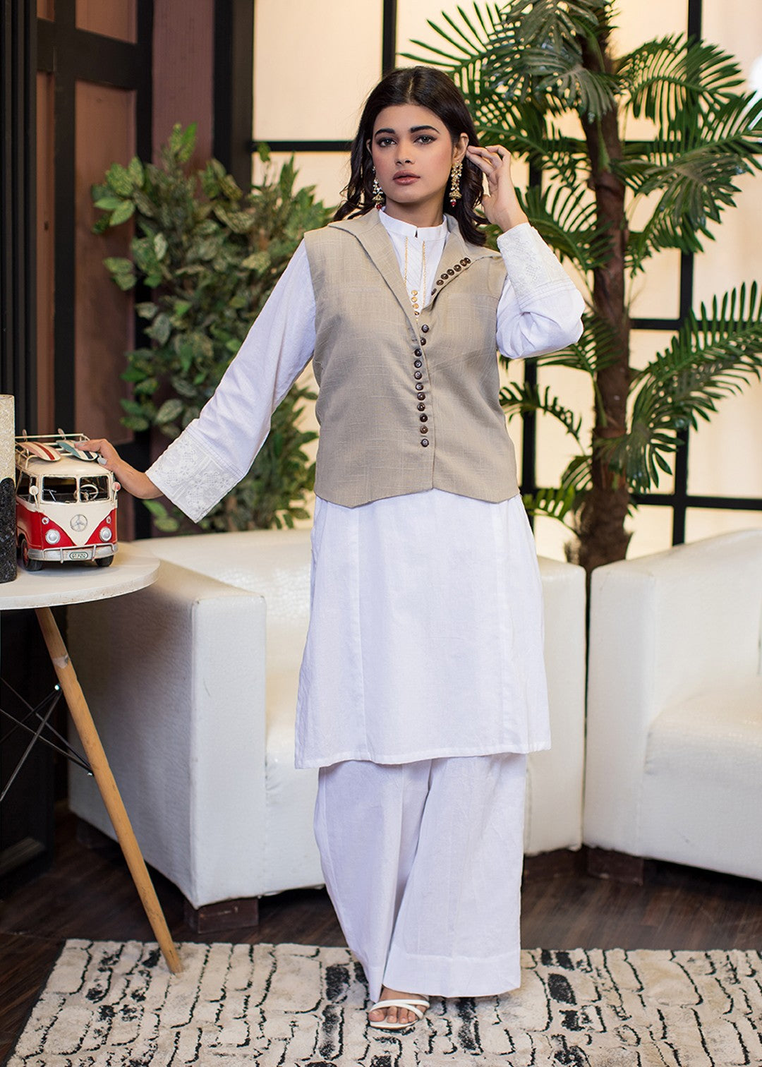cotton Jacket in Beige