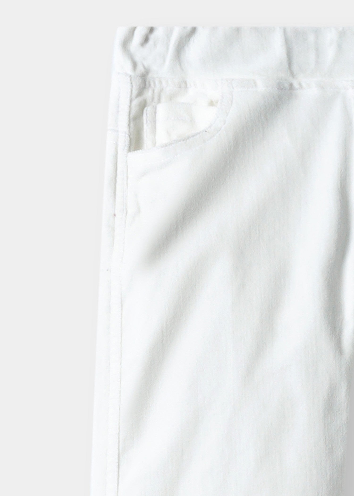 velvet Trousers in White