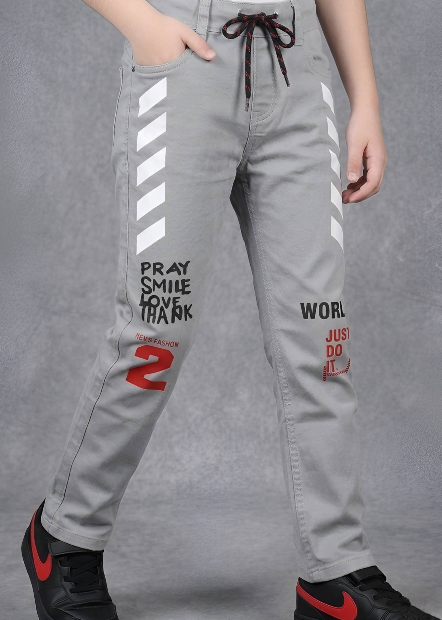 cotton Pants in Dark grey