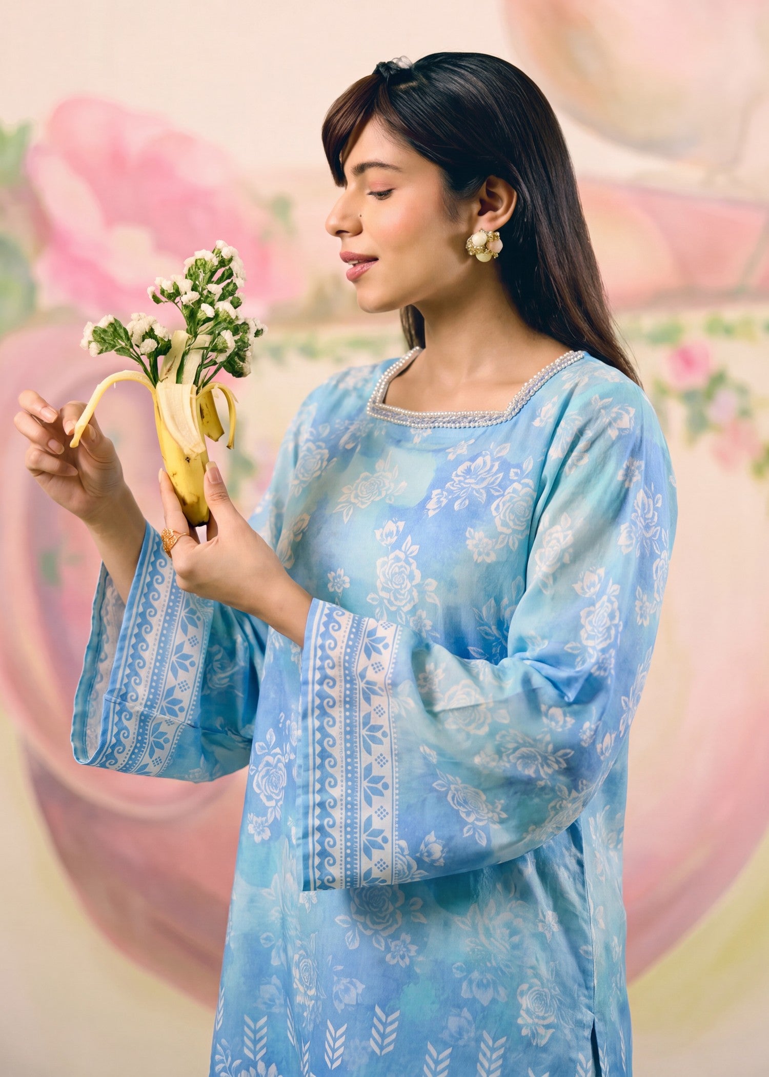lawn Sharara in Blue lagoon