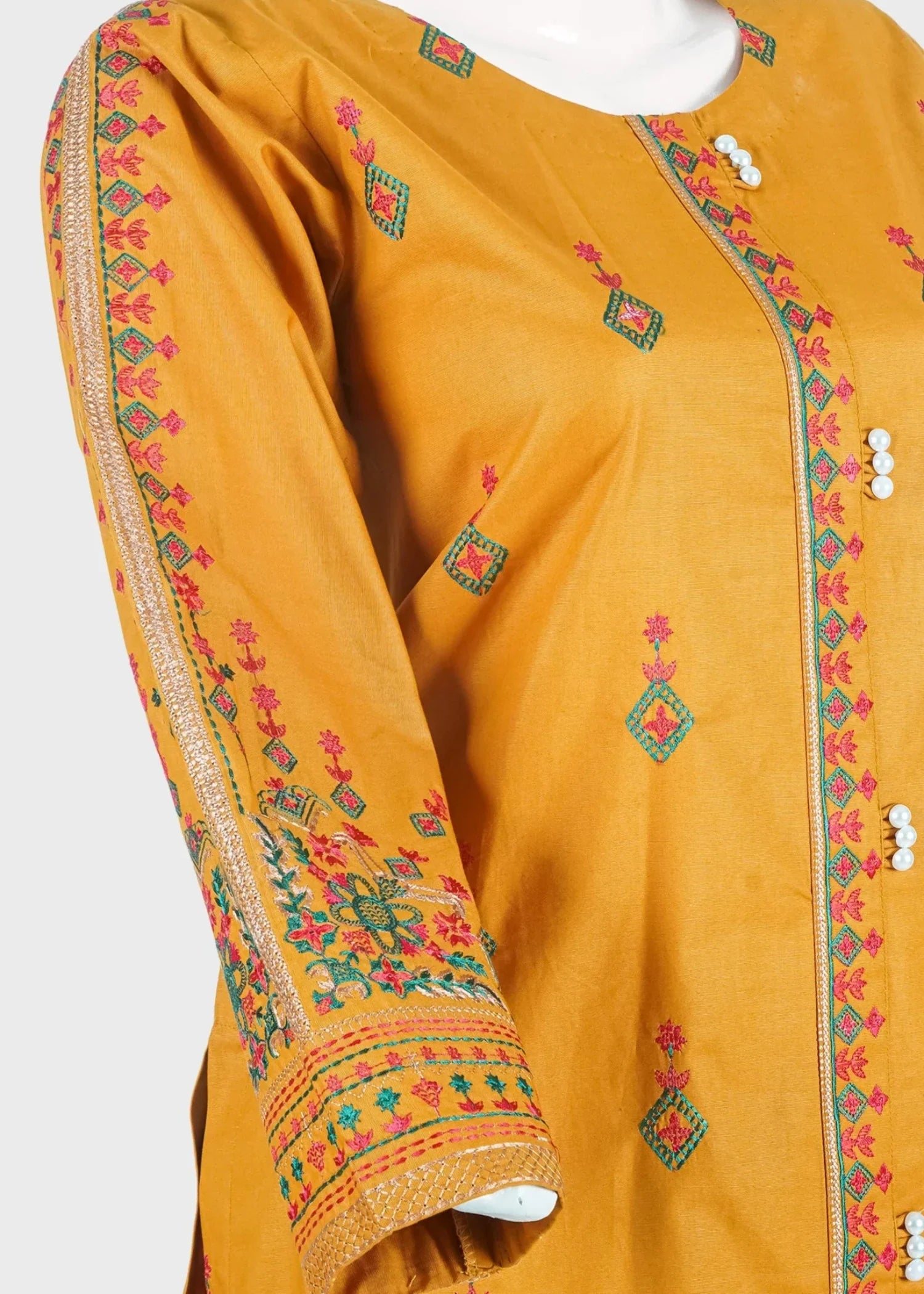 khaddar Kurta Set in Mustard
