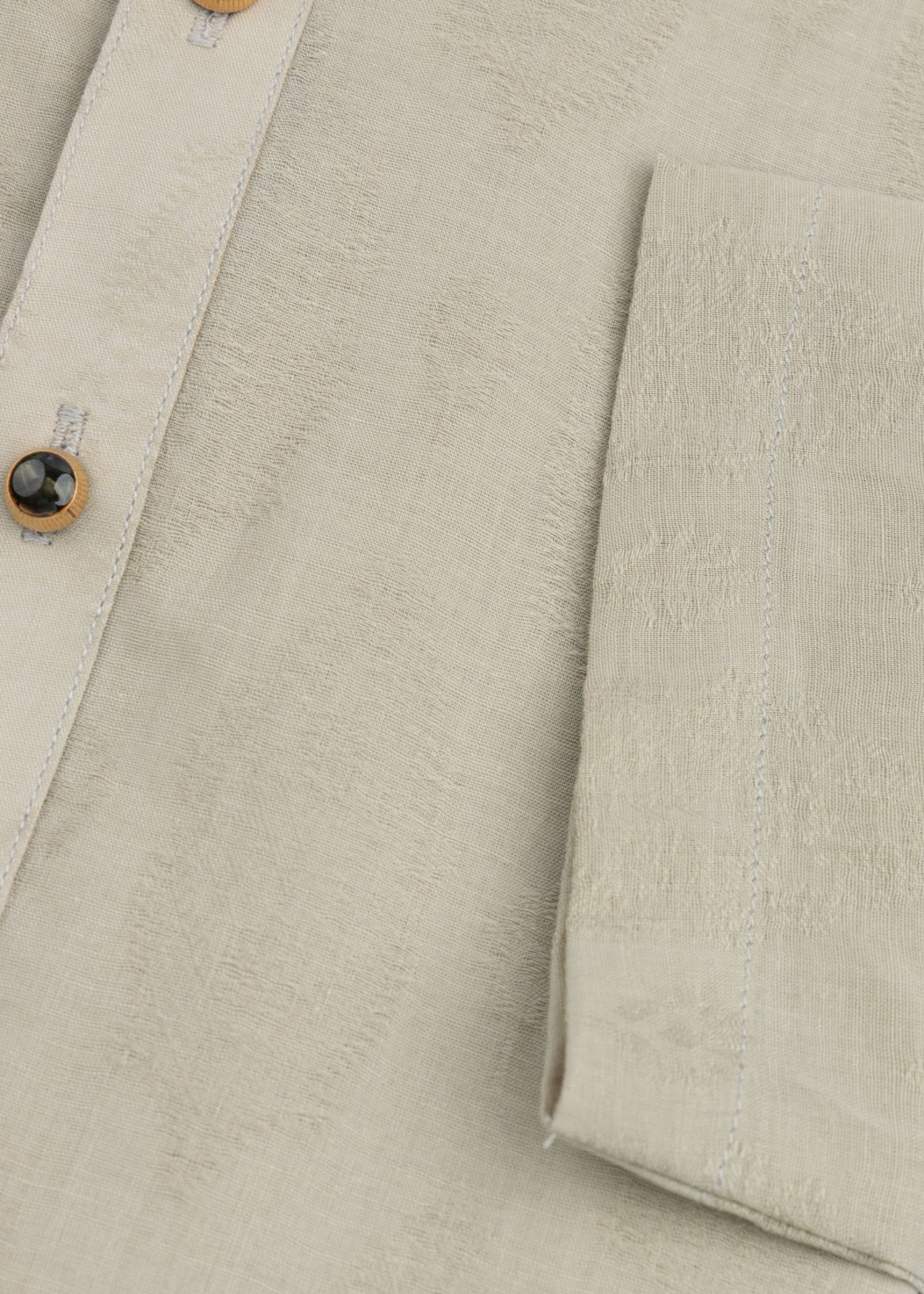 self jacquard Kurta in Beige by Atiq Ur Rehman